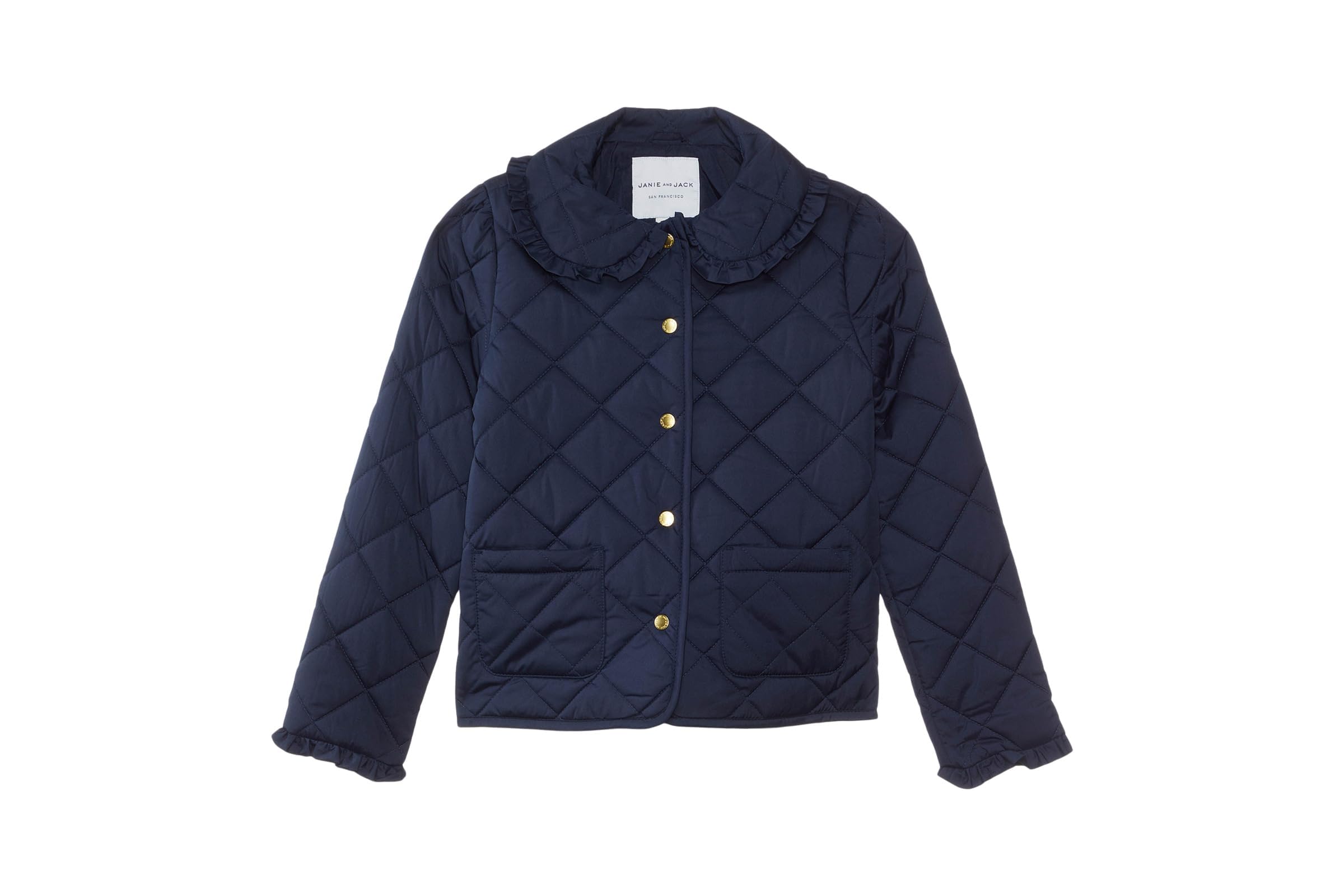 Janie and Jack Navy Quilted Jacket ToddlerLittle KidsBig Kids 13490₽