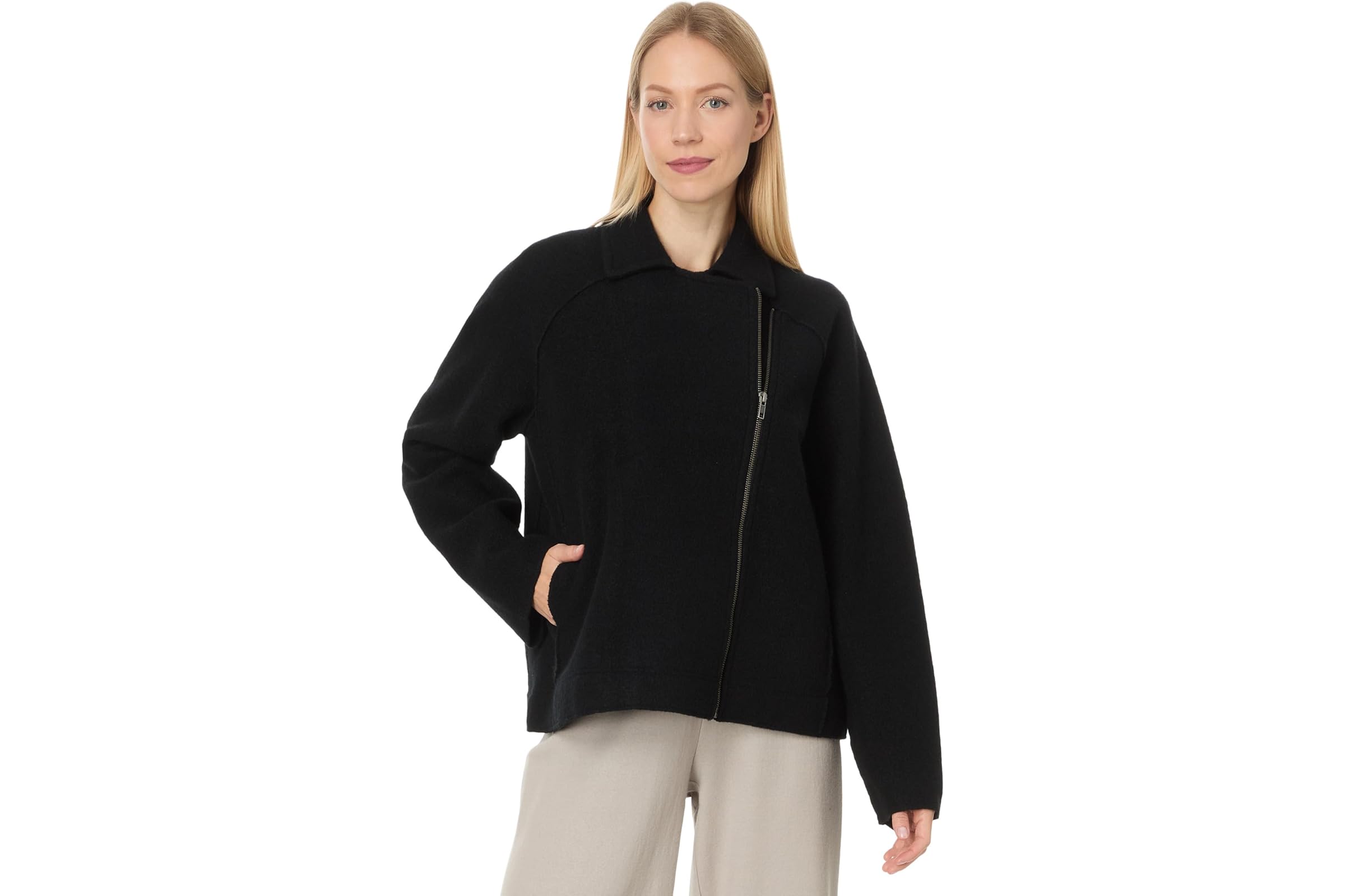 Eileen Fisher Moto Jacket With Zip Front 57190₽