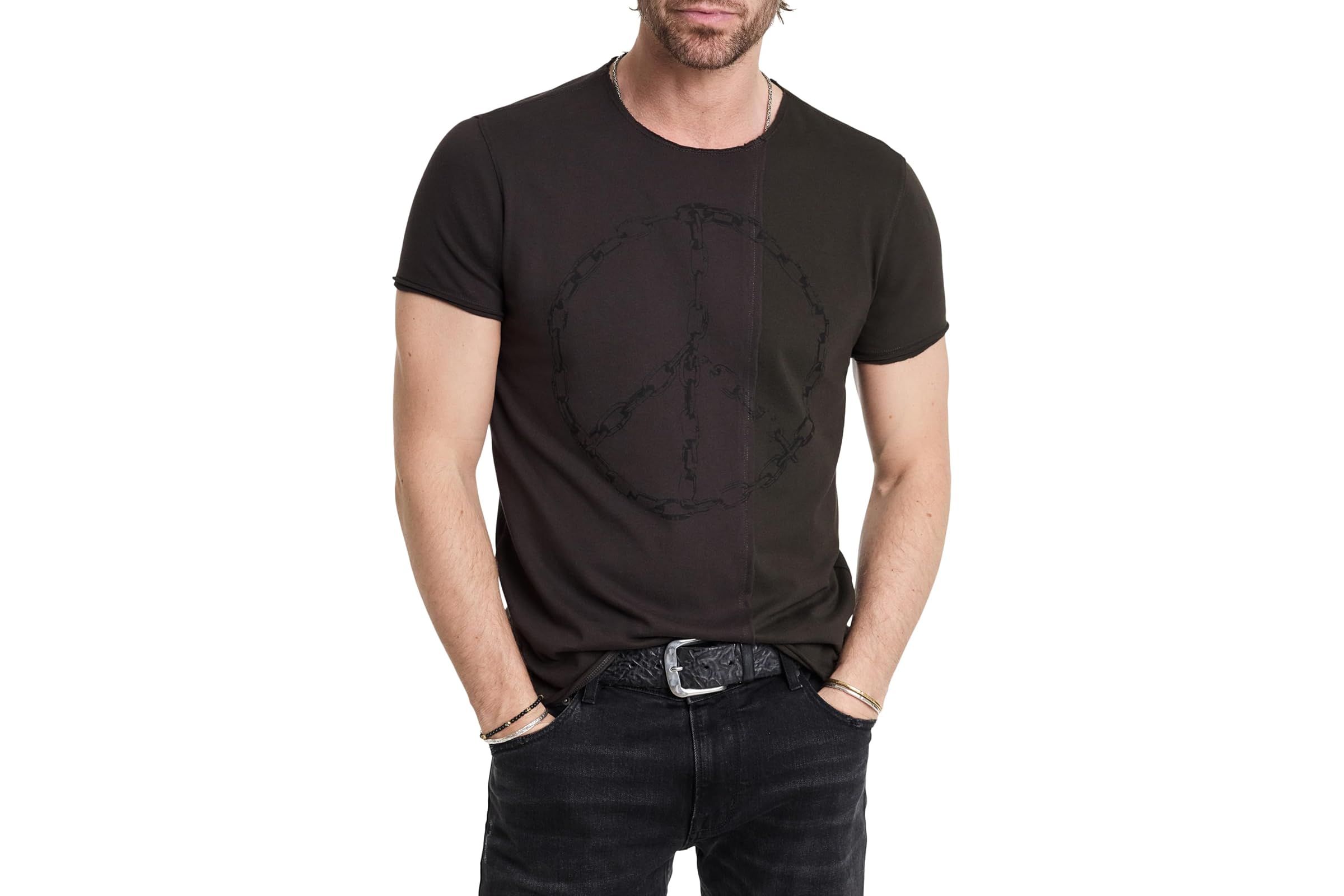John Varvatos Chain Peace Tee KG6715W24