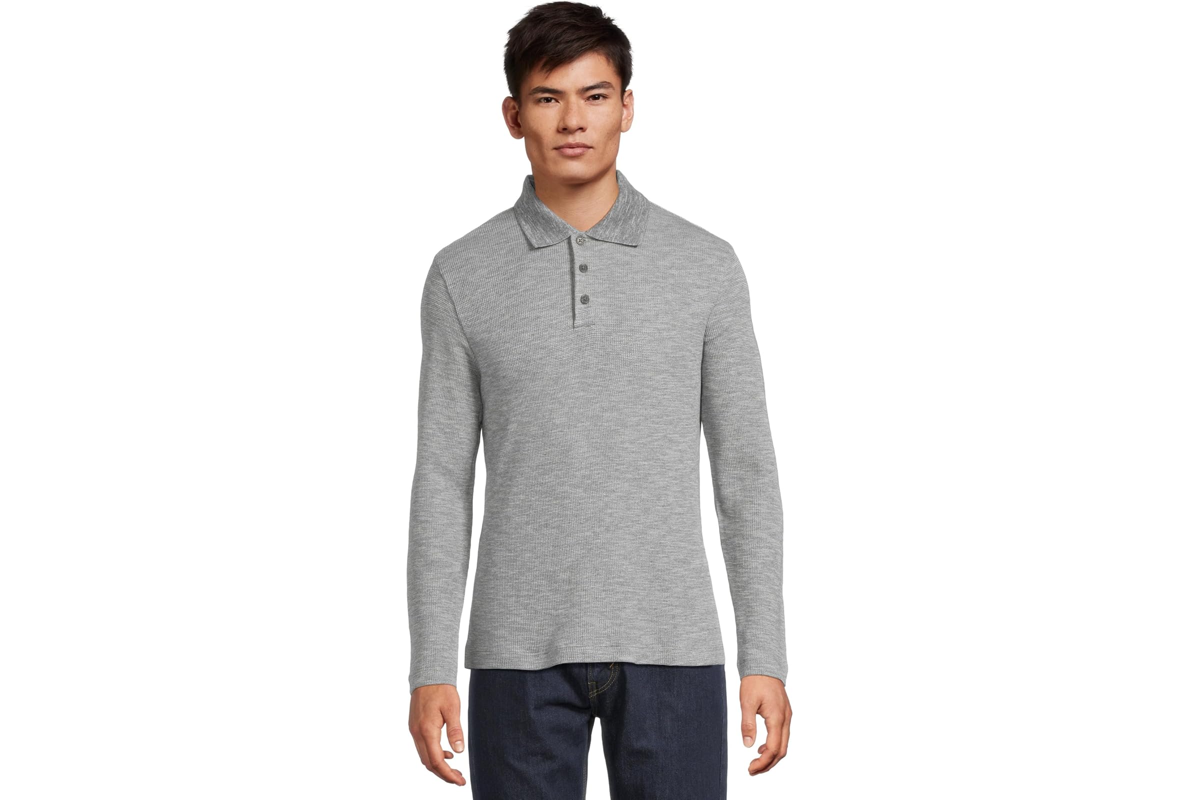 Vince Sunfaded Thermal Long Sleeve Polo 20390₽