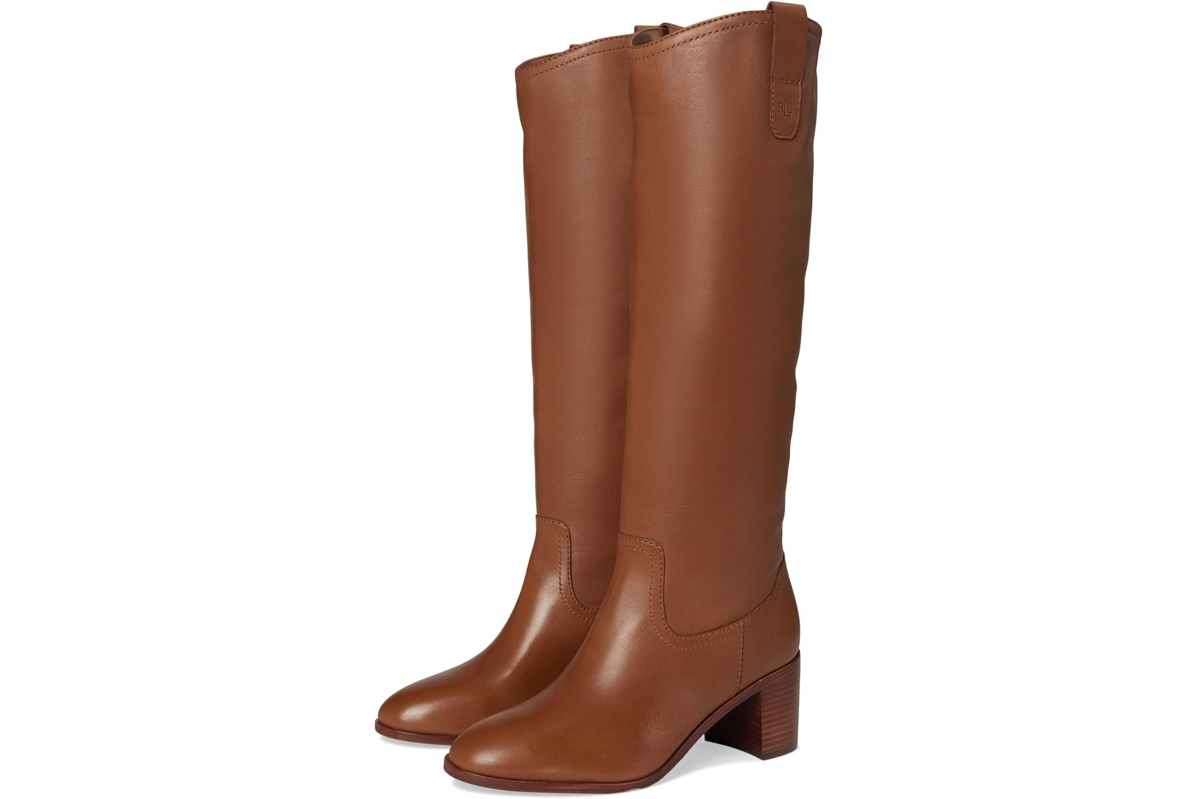 LAUREN Ralph Lauren Carla Burnished Leather Tall Boots 34490₽
