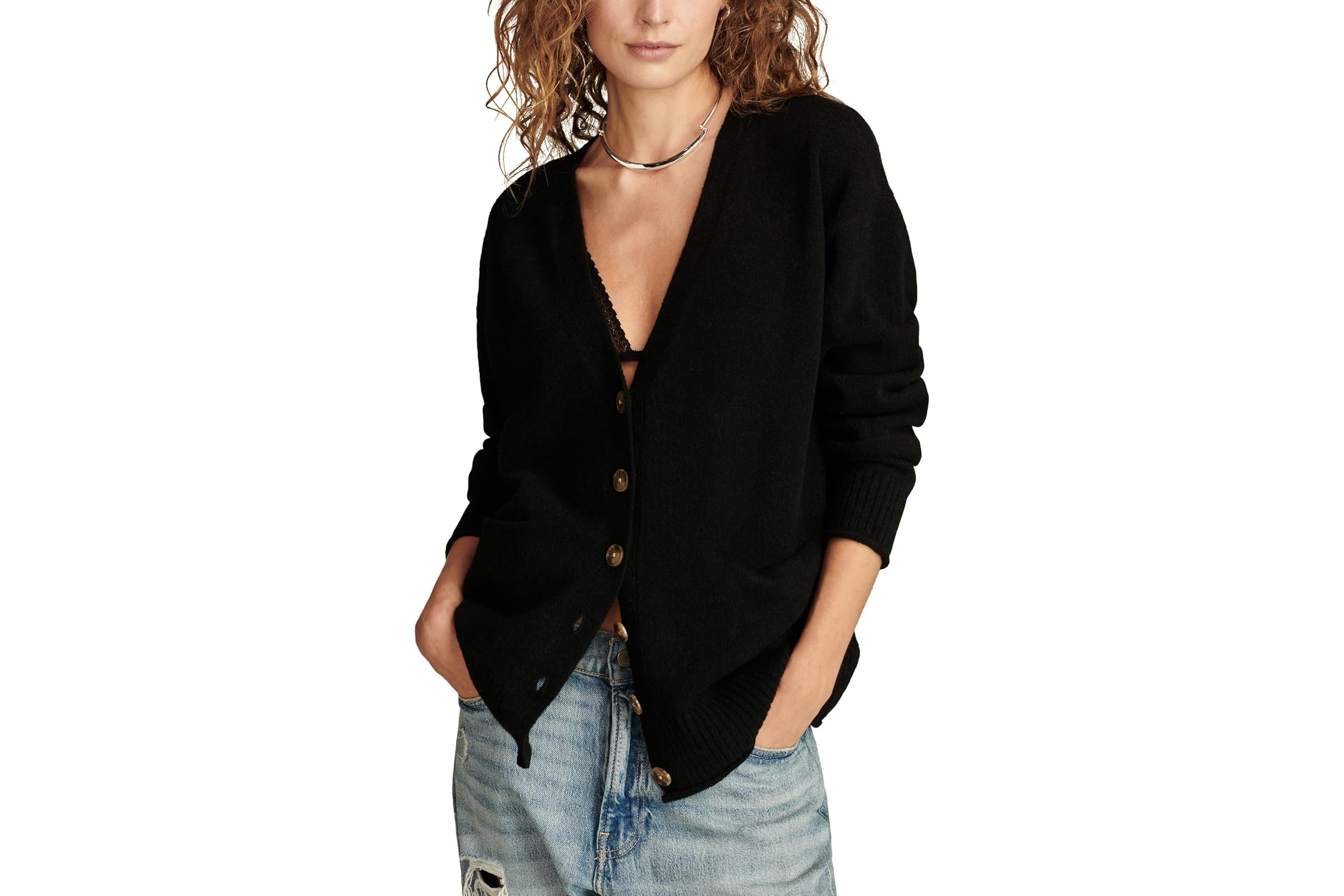 Lucky Brand Slouchy Pocket Cardi 18090₽