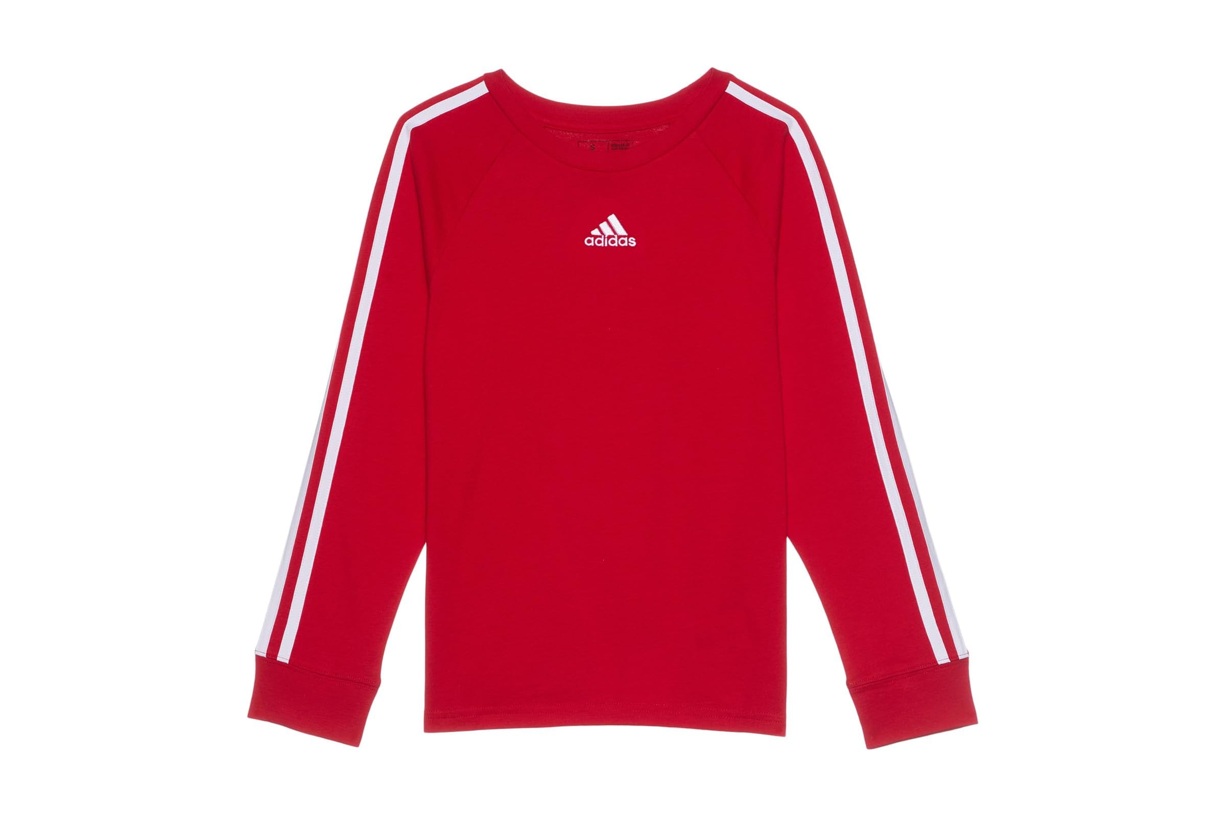 Мужская рубашка adidas Kids 3-Stripe Raglan Ls Tee Big Kids 4790₽