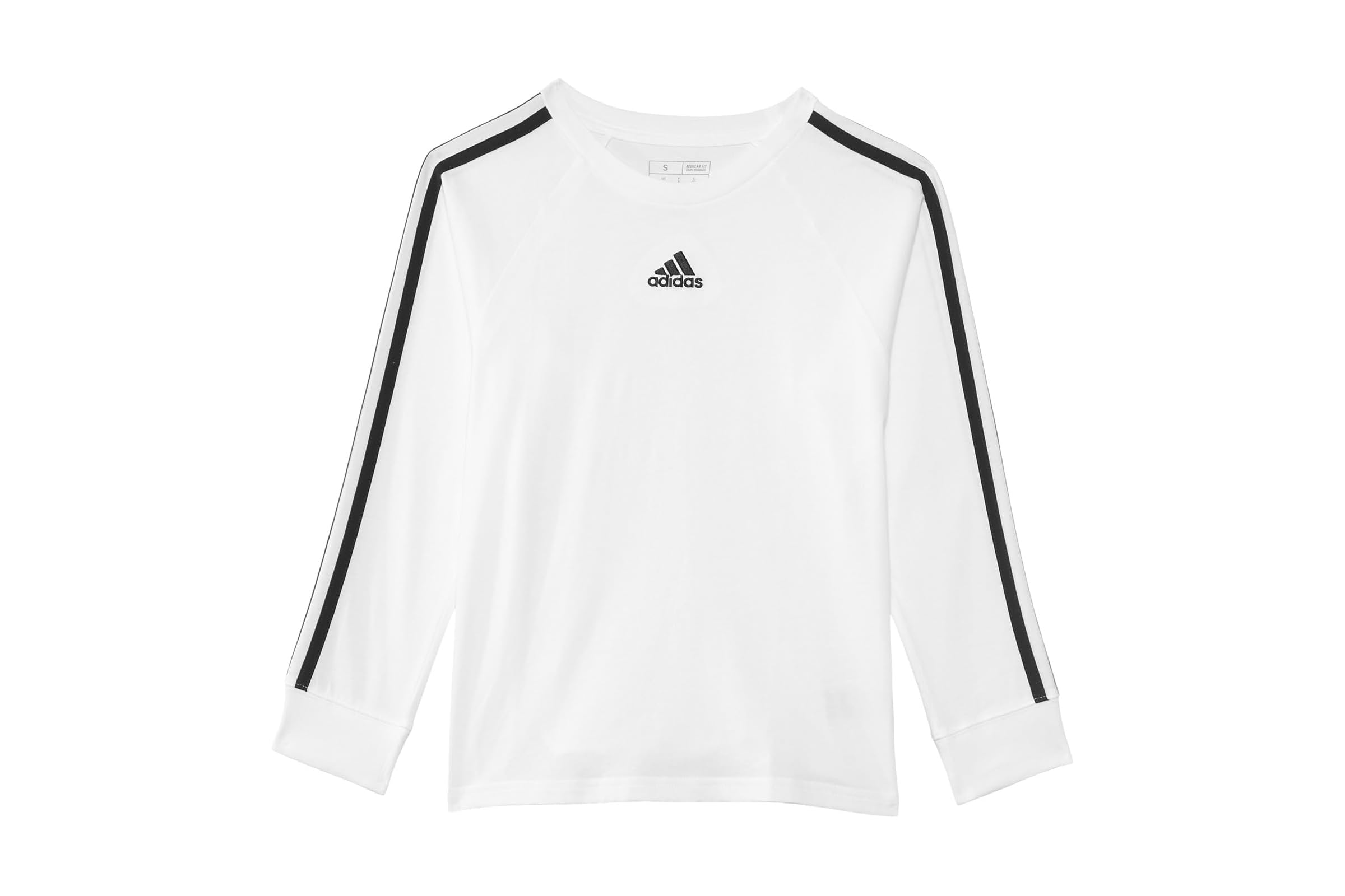 Мужская рубашка adidas Kids 3-Stripe Raglan Ls Tee Big Kids 4590₽