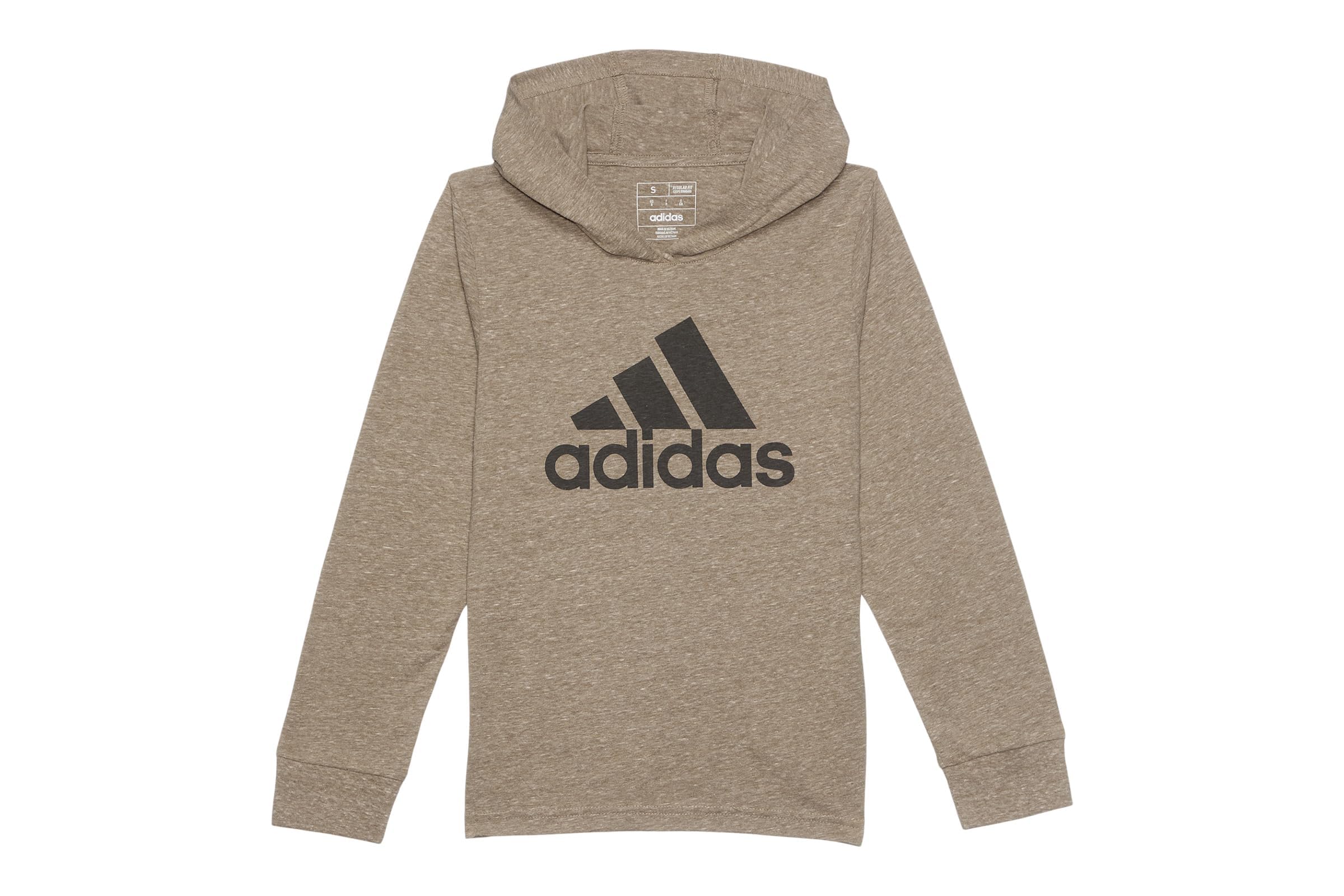 adidas Kids Hooded Snow Heather Ls Tee (Big Kids)