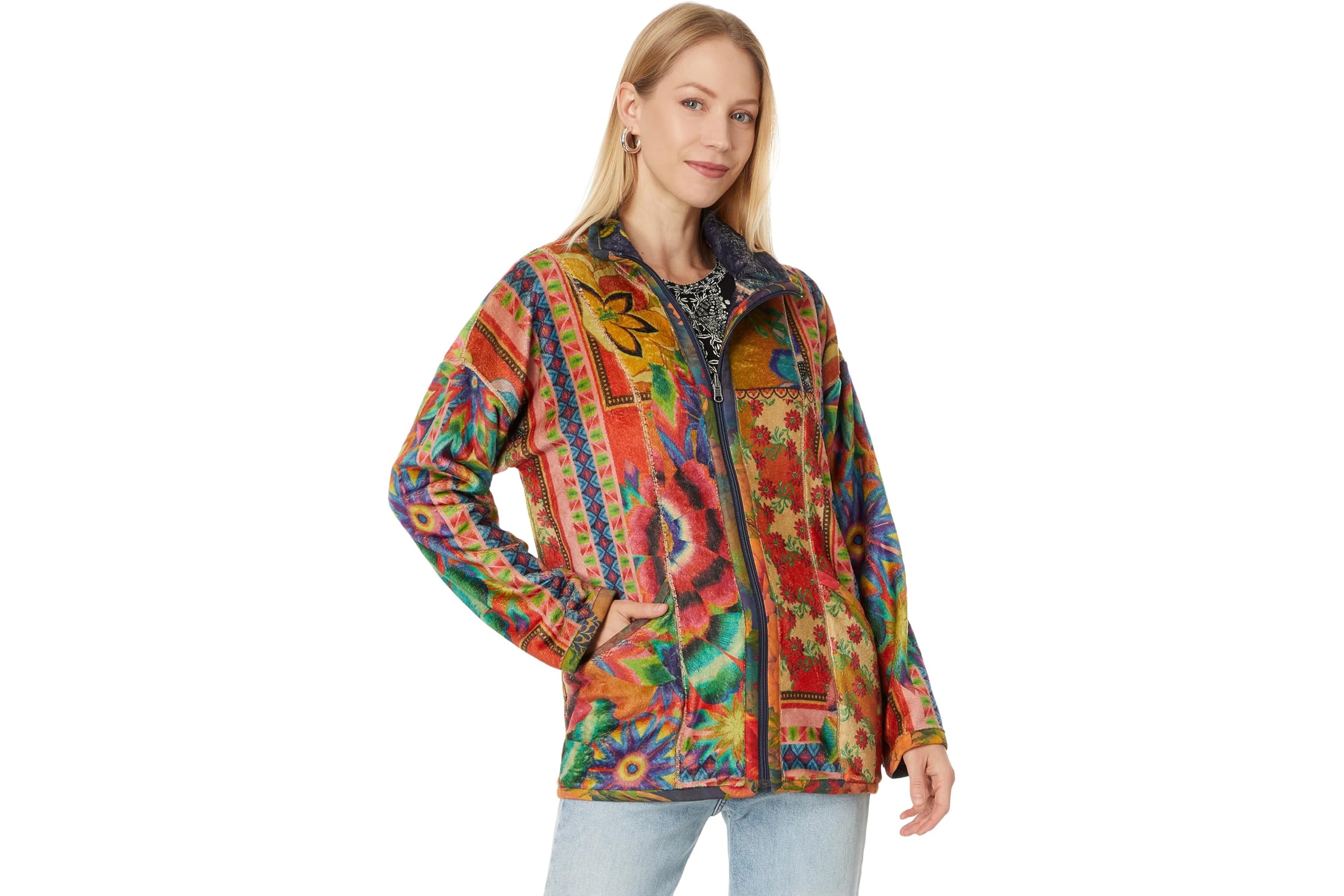 Johnny Was Joan Zip Sherpa Jacket 56490₽