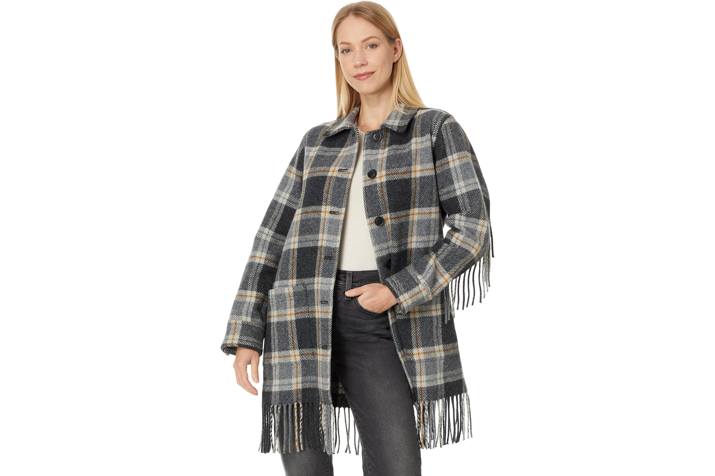Pendleton Jolene Wool Fringe Jacket 46590₽