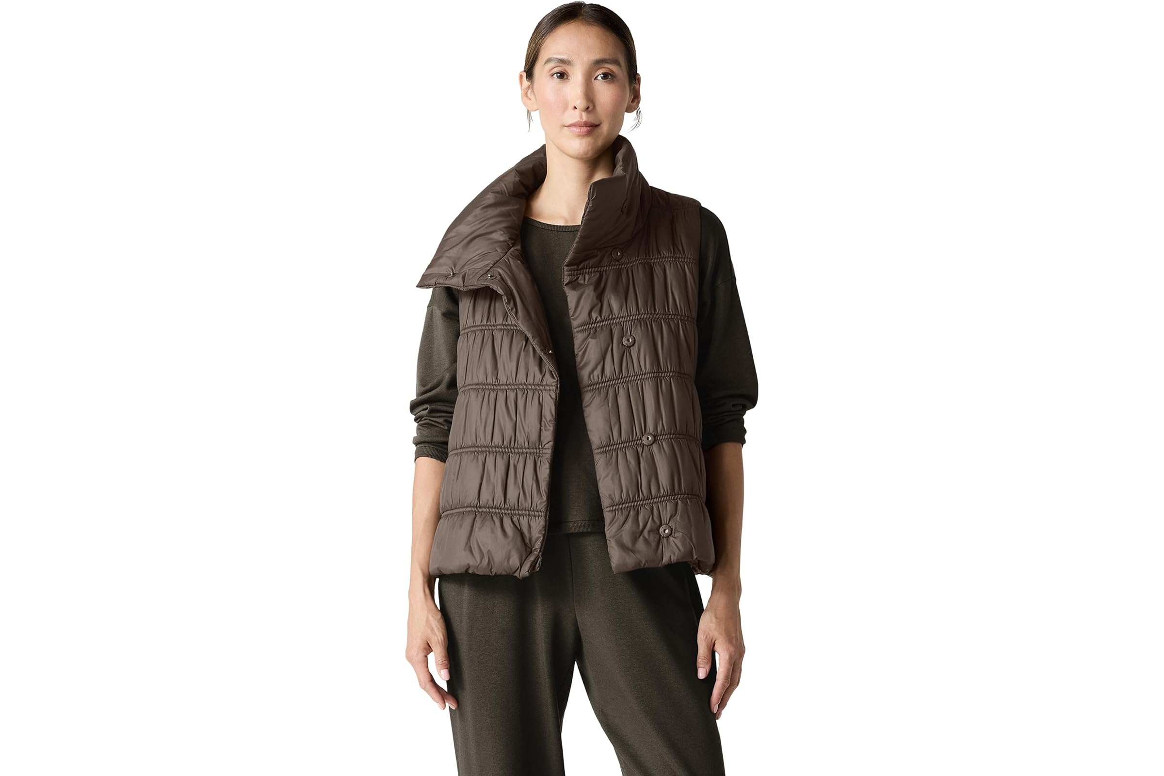 Eileen Fisher High Collar Vest 42190₽