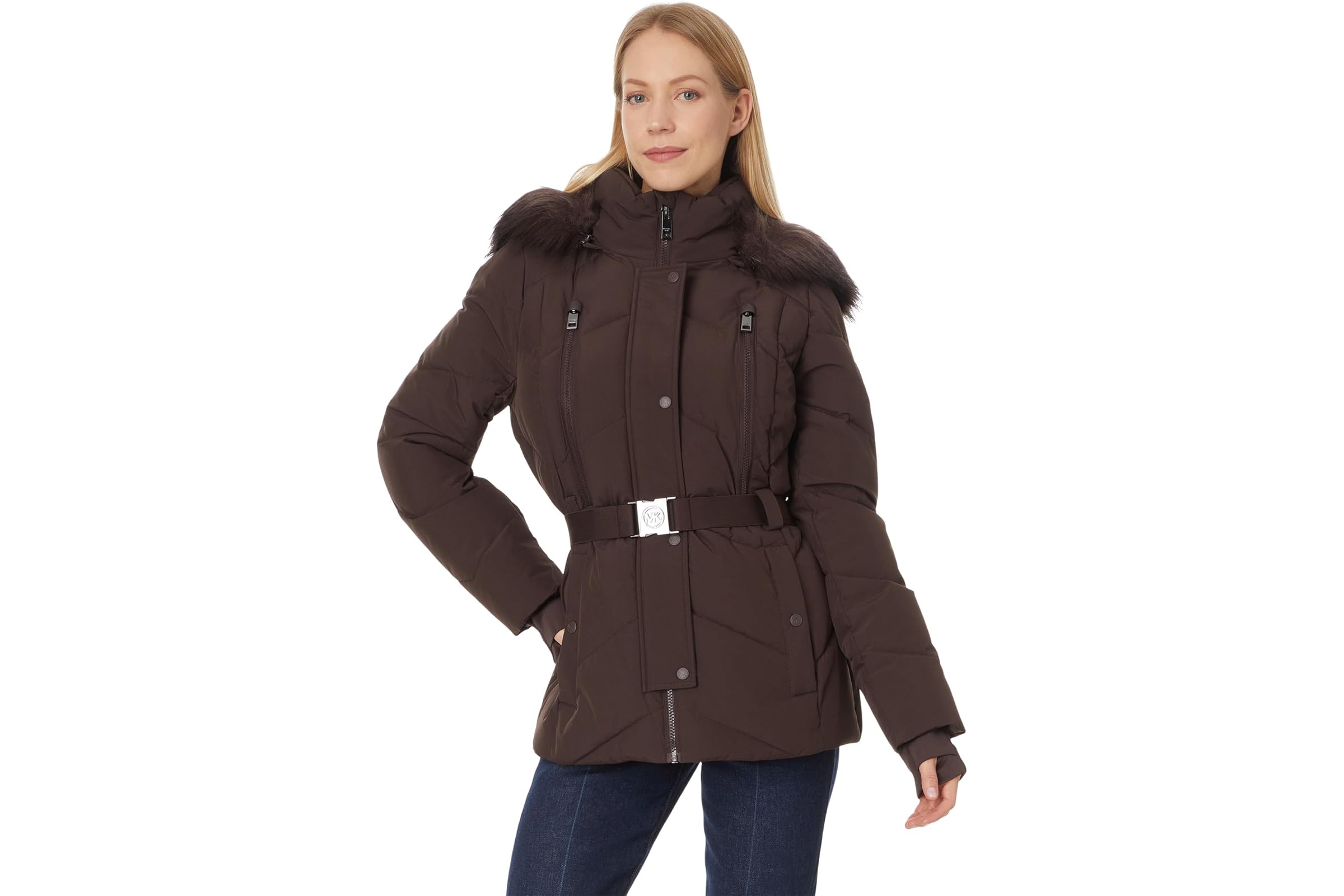 MICHAEL Michael Kors Active Puffer With Fur Trim Hood A423409B 21090₽