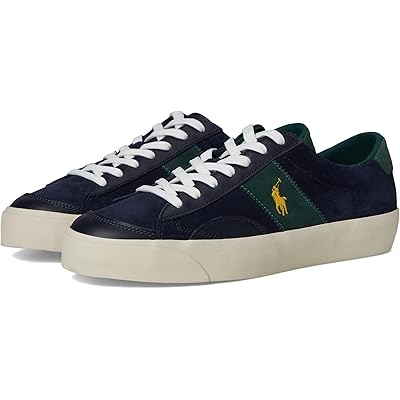 Мужские кроссовки Polo Ralph Lauren Suede Leather-Sayer Sport-Sneakers-Low Top Lace