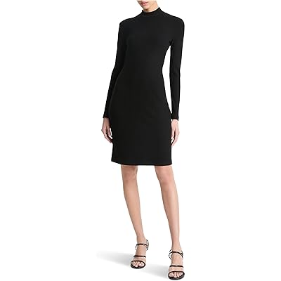Платье Vince Ribbed Long Sleeve Short Dress