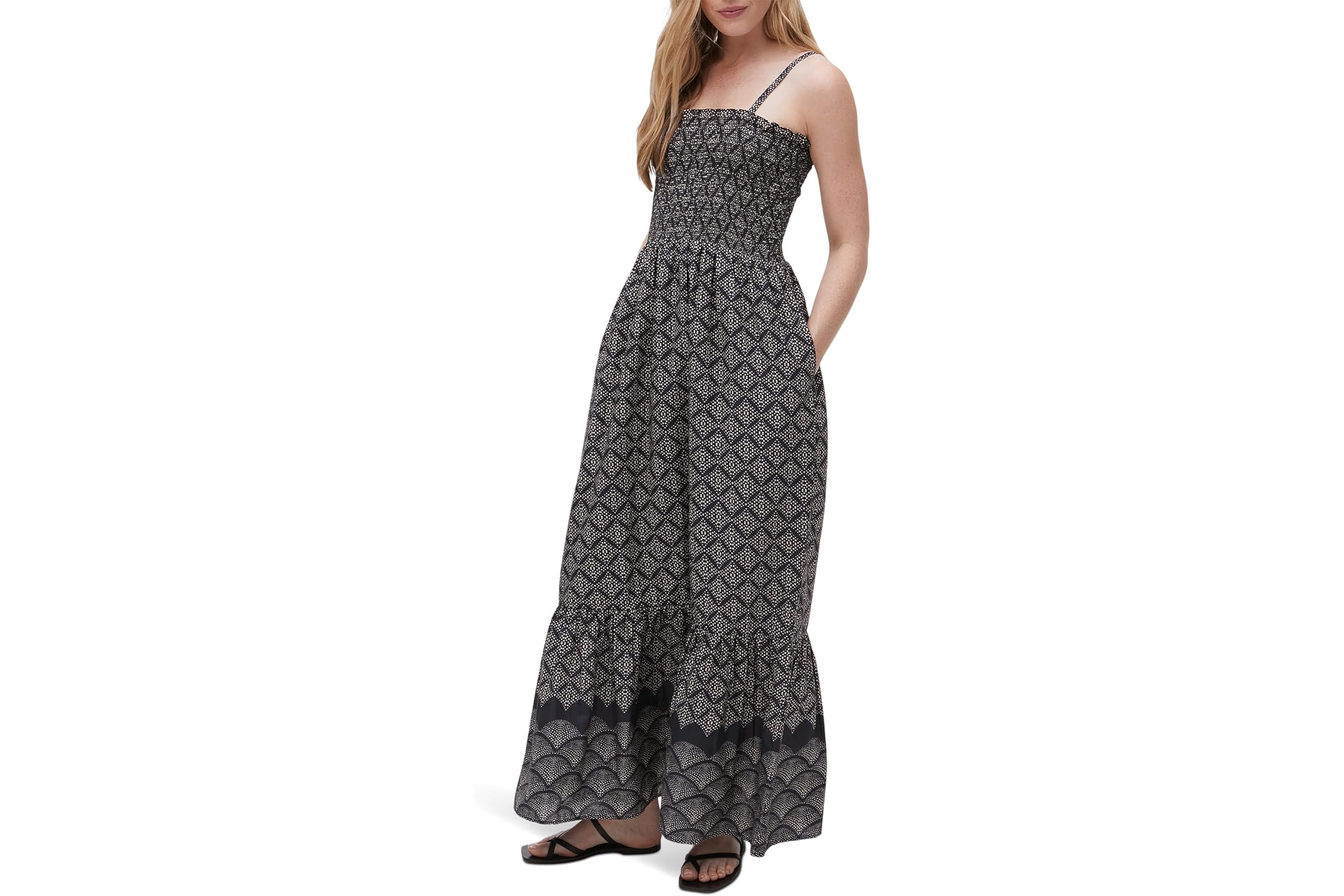 Michael Stars Alejandra Smocked Maxi Dress 27290₽