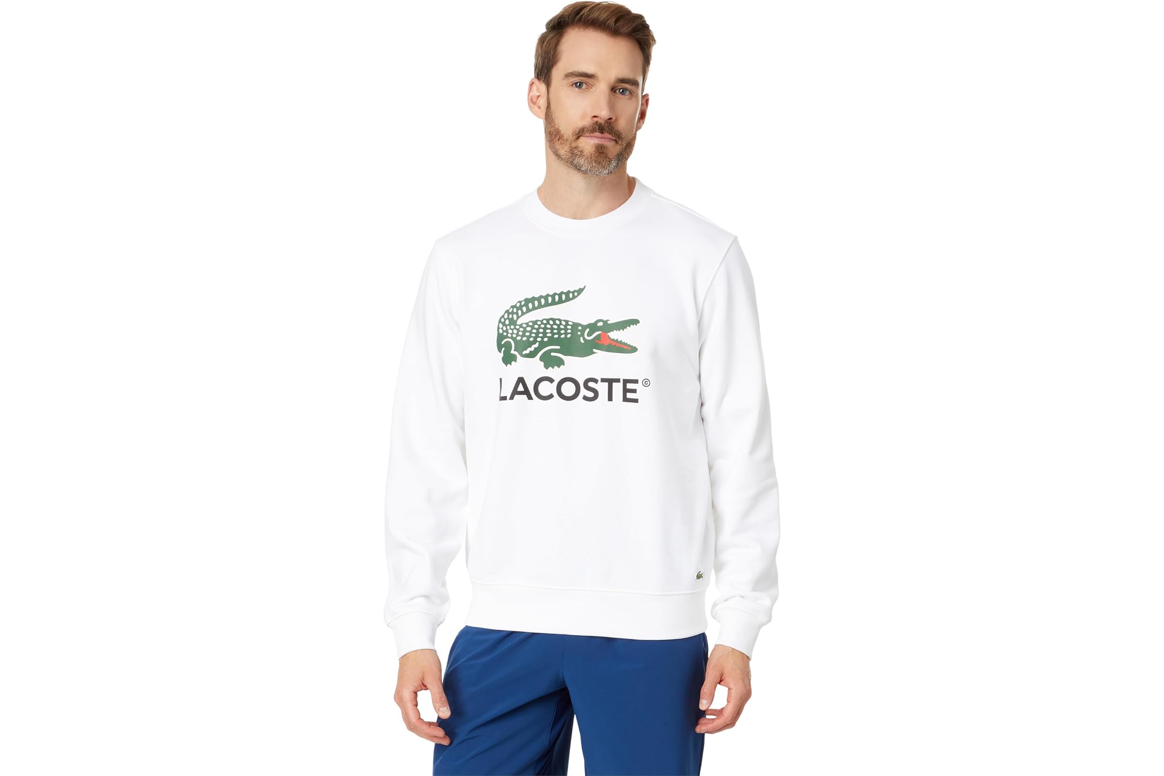Lacoste Crocodile Print Crew Neck Sweatshirt 24890₽