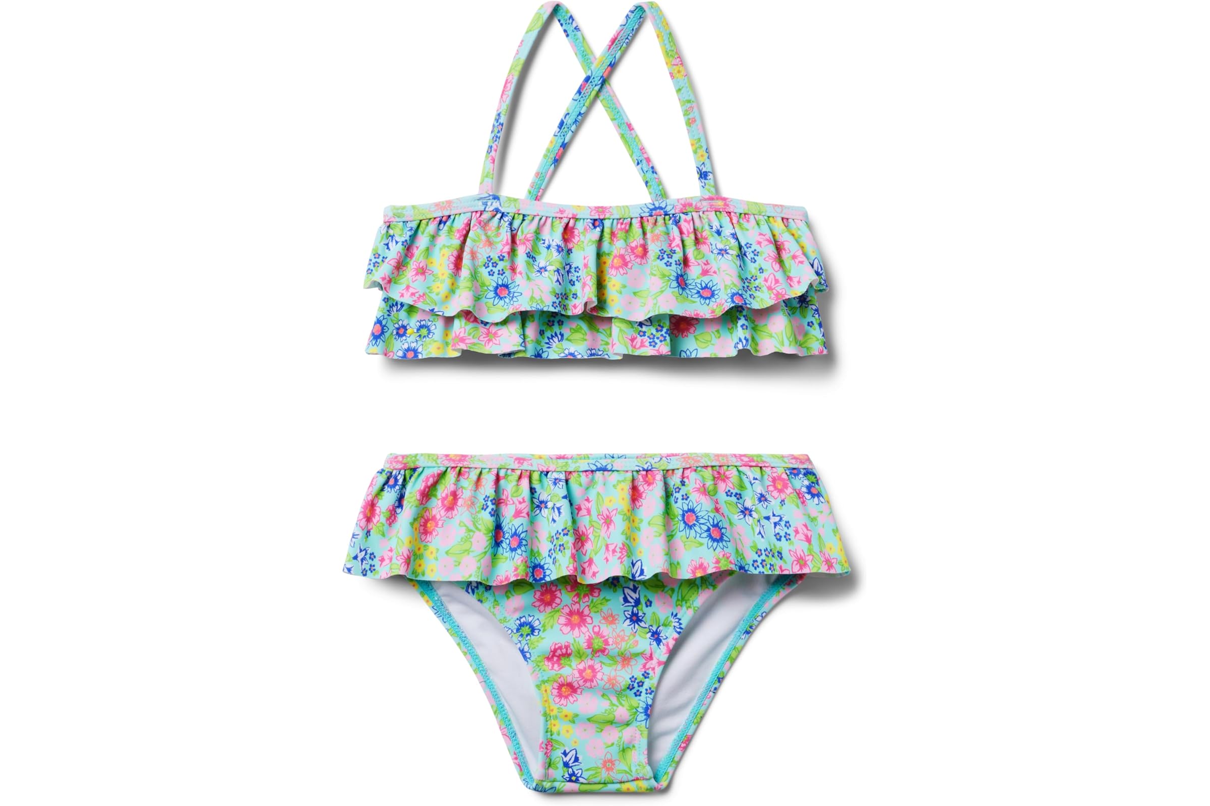 Janie and Jack Flower Print Two Piece Swimsuit ToddlerLittle KidsBig Kids 6390₽