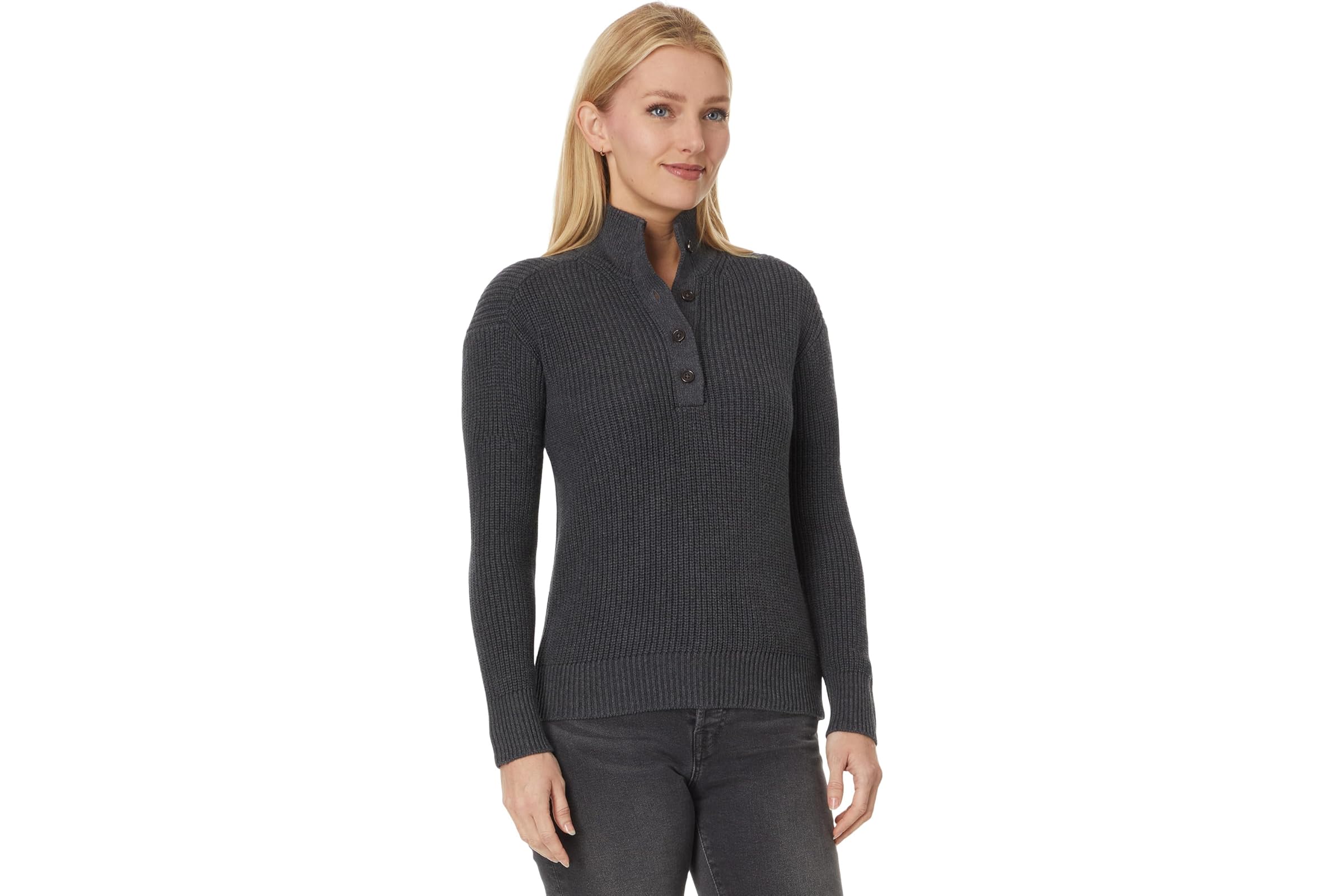 PACT Luxe Knit Henley Sweater