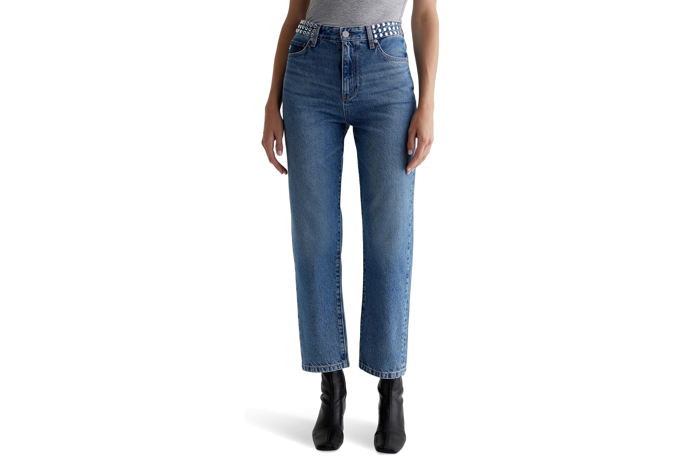 AG Jeans Rian Super High Rise Straight Jeans in Angeleno 28990₽
