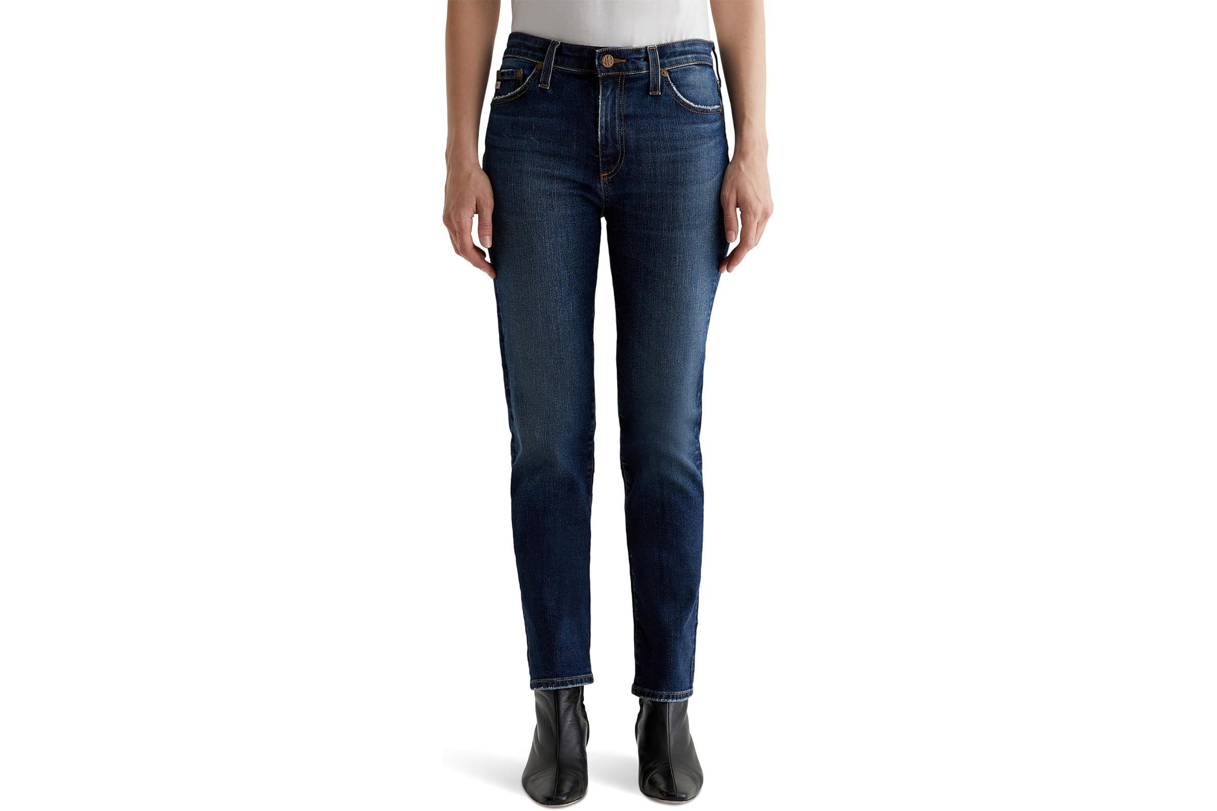 AG Jeans Mari Mid Rise Slim Straight Jeans in 9 Years Helsinki 44690₽