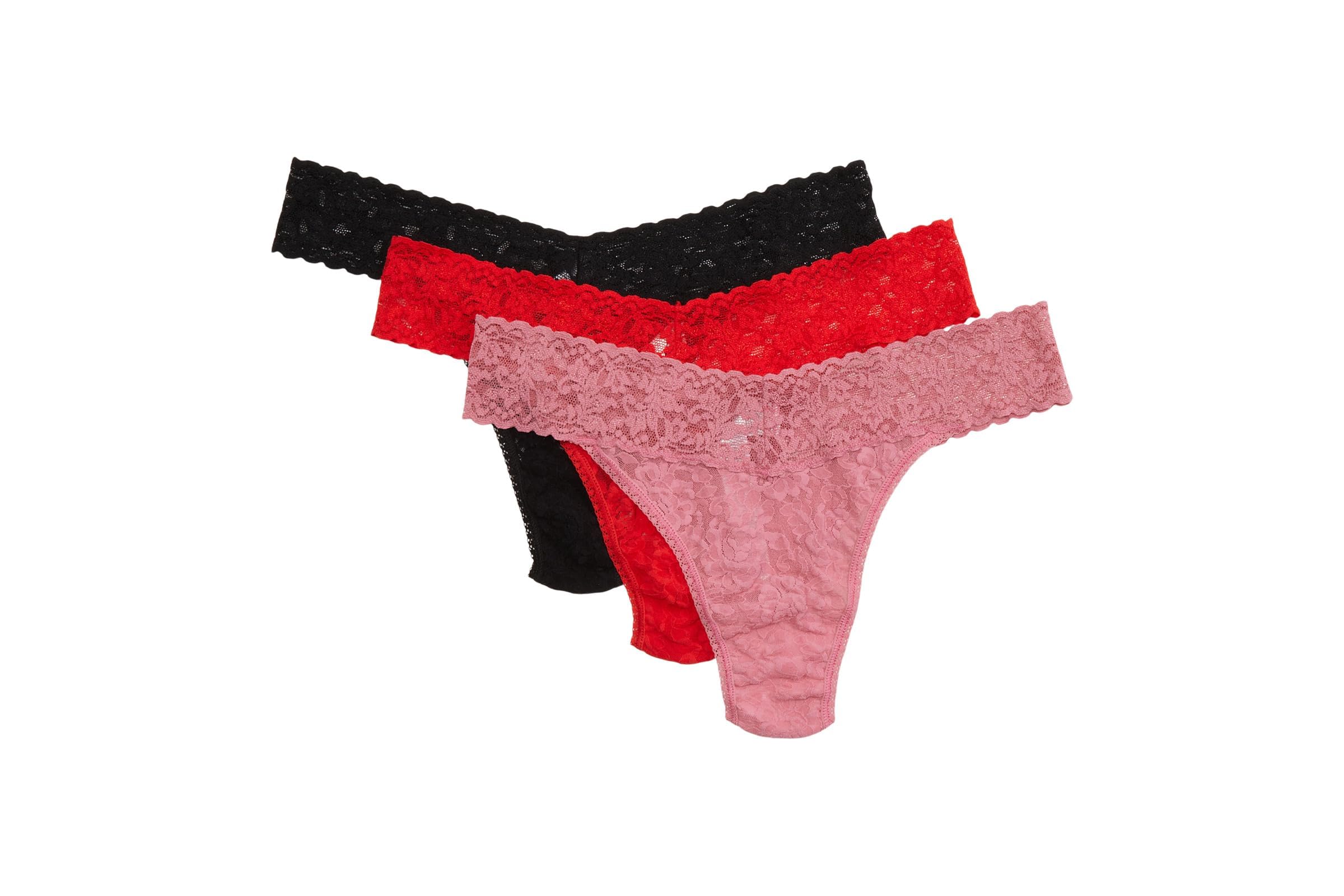 Hanky Panky Signature Lace Original Rise Thong 3 Pack