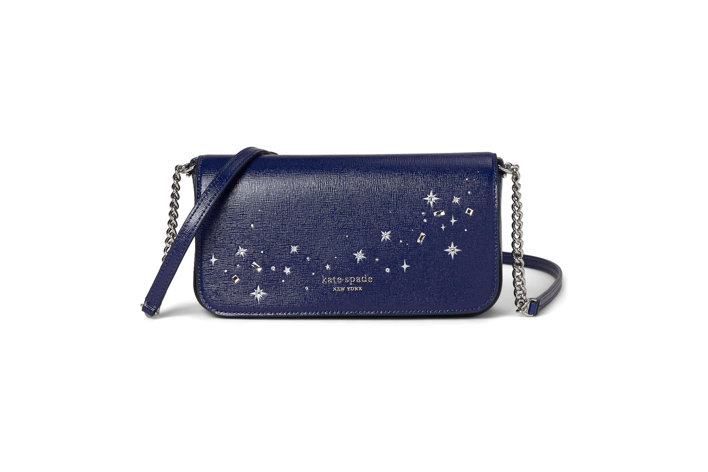 Kate Spade New York Devin Embellished Shiny Saffiano Flap Chain Wallet 46290₽