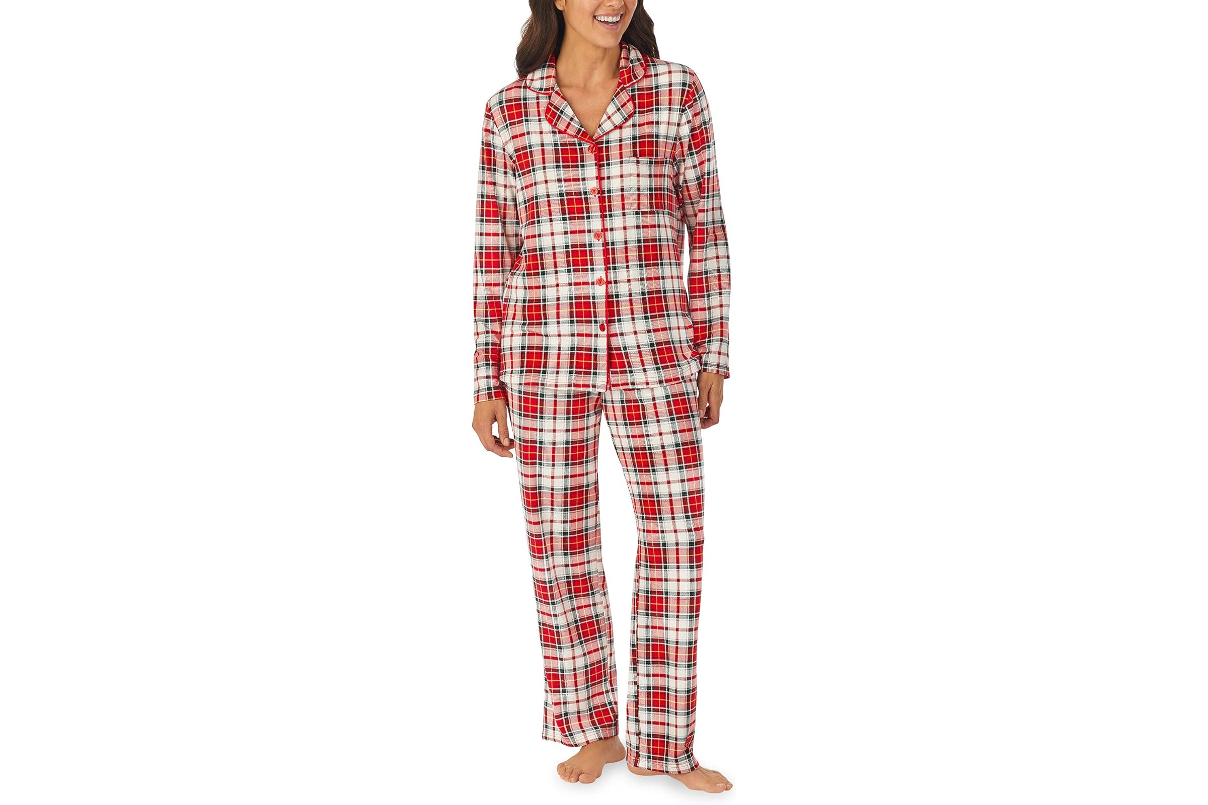 Pajamarama Plaid Classic - Cozy Jersey Long Notch PJ 11190₽