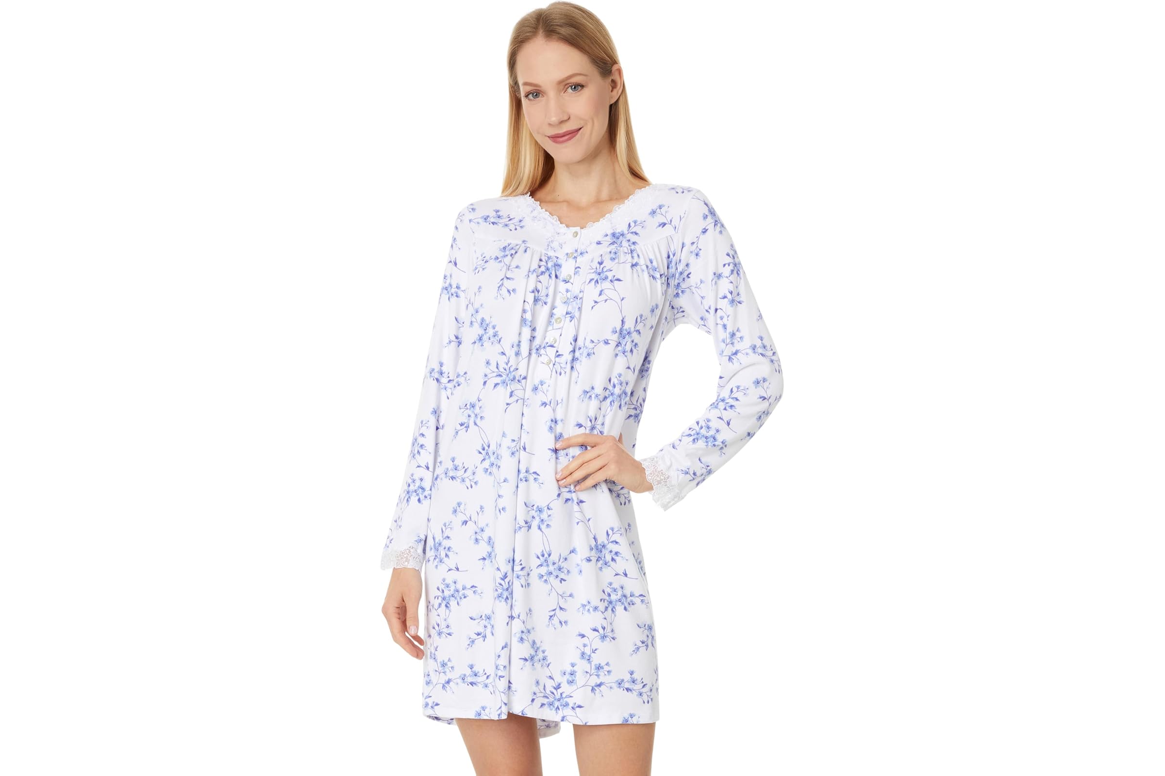 Eileen West Long Sleeve Sweaterknit Gown 9390₽