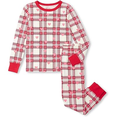 Пижама Hatley Kids Hearts Plaid Stretch Cotton Pajama Set (Toddler/Little Kid/Big Kid)