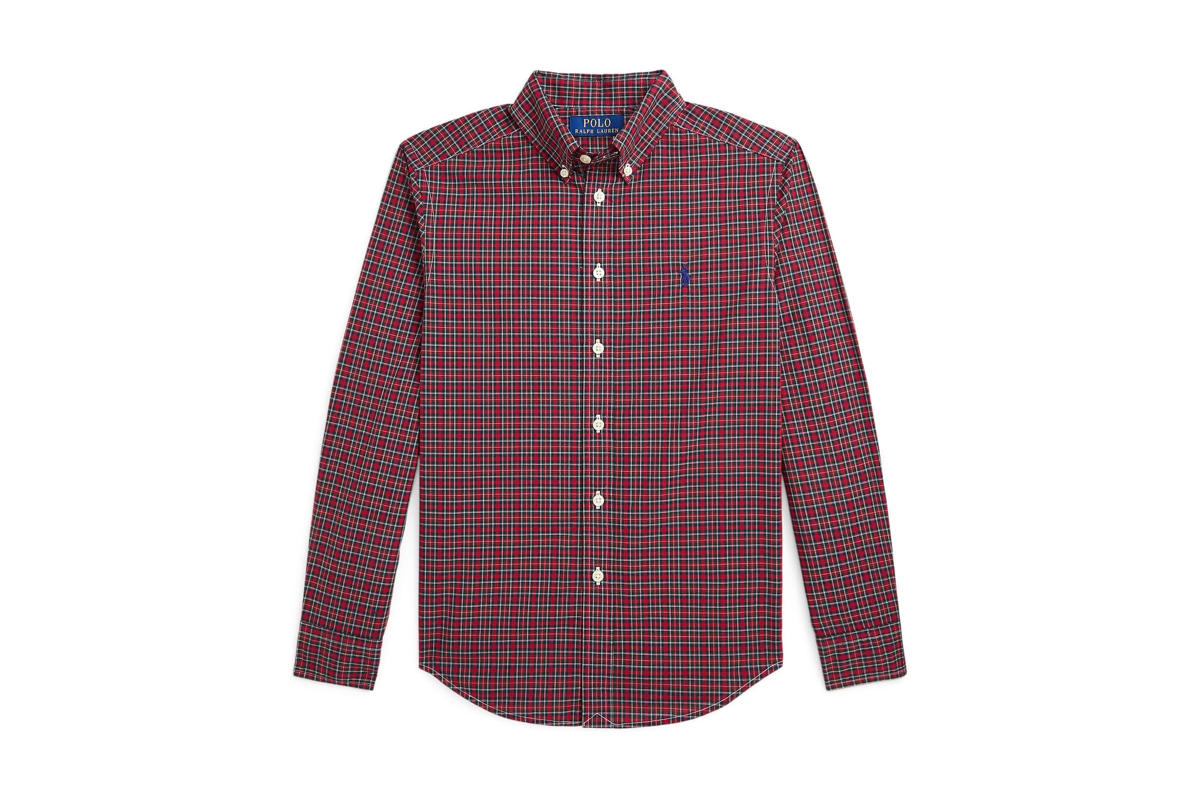 Мужская рубашка Polo Ralph Lauren Kids Gingham Cotton Poplin Shirt Big Kid 9390₽