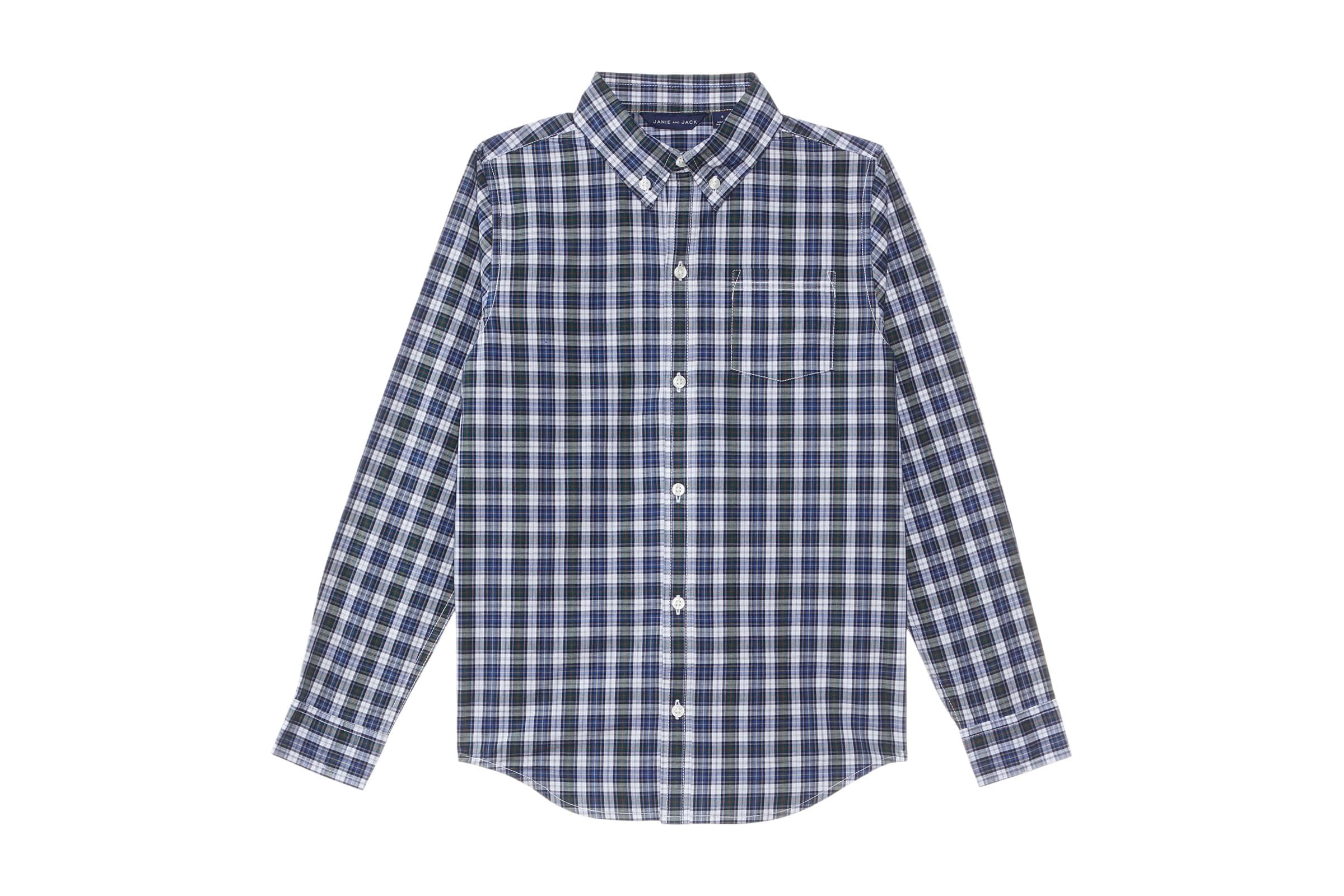 Мужская рубашка Janie and Jack Plaid Button-Down Top ToddlerLittle KidBig Kid 2890₽