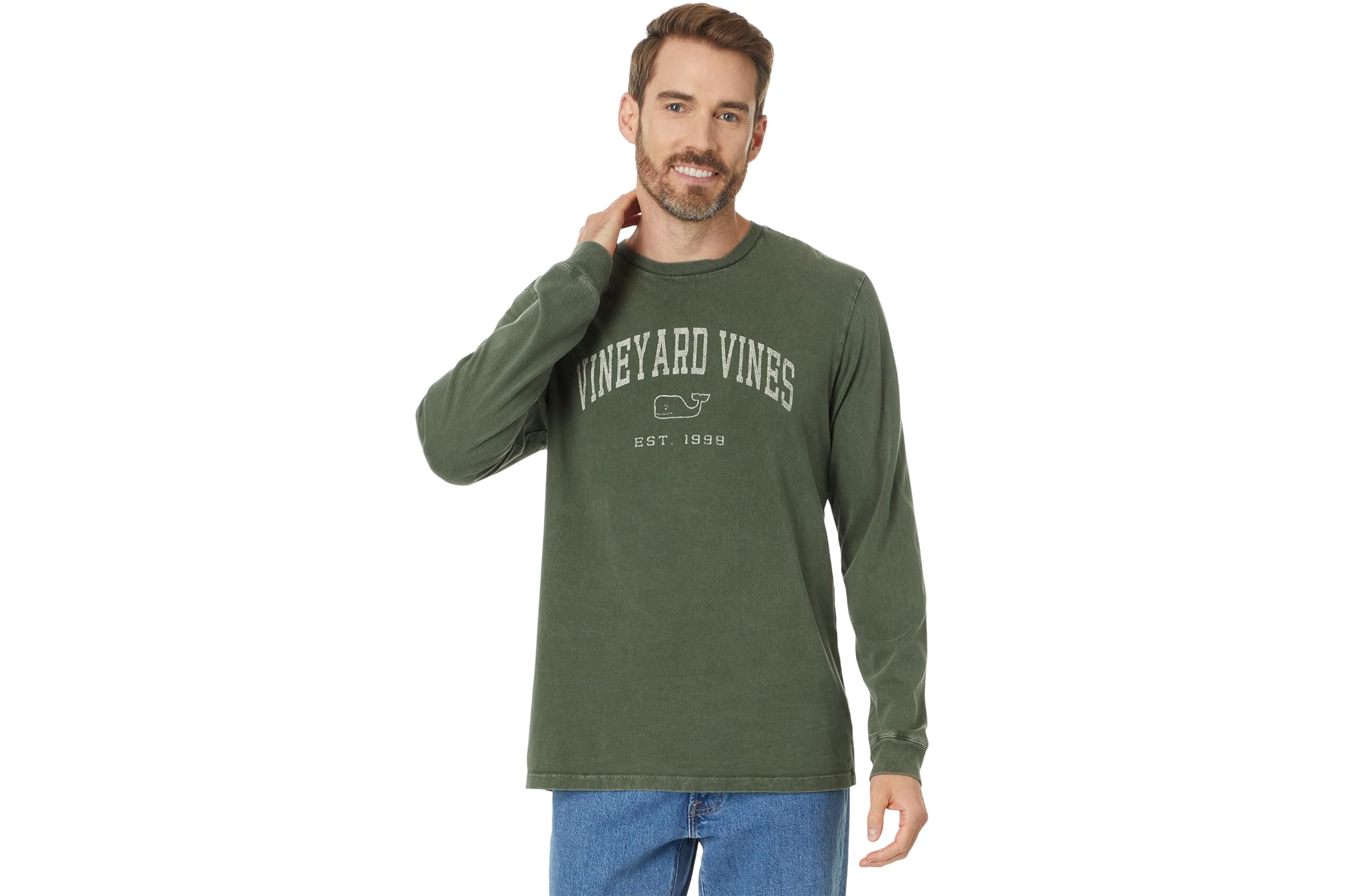 Мужская рубашка Vineyard Vines Heritage Wash VV Long Sleeve Tee 8490₽