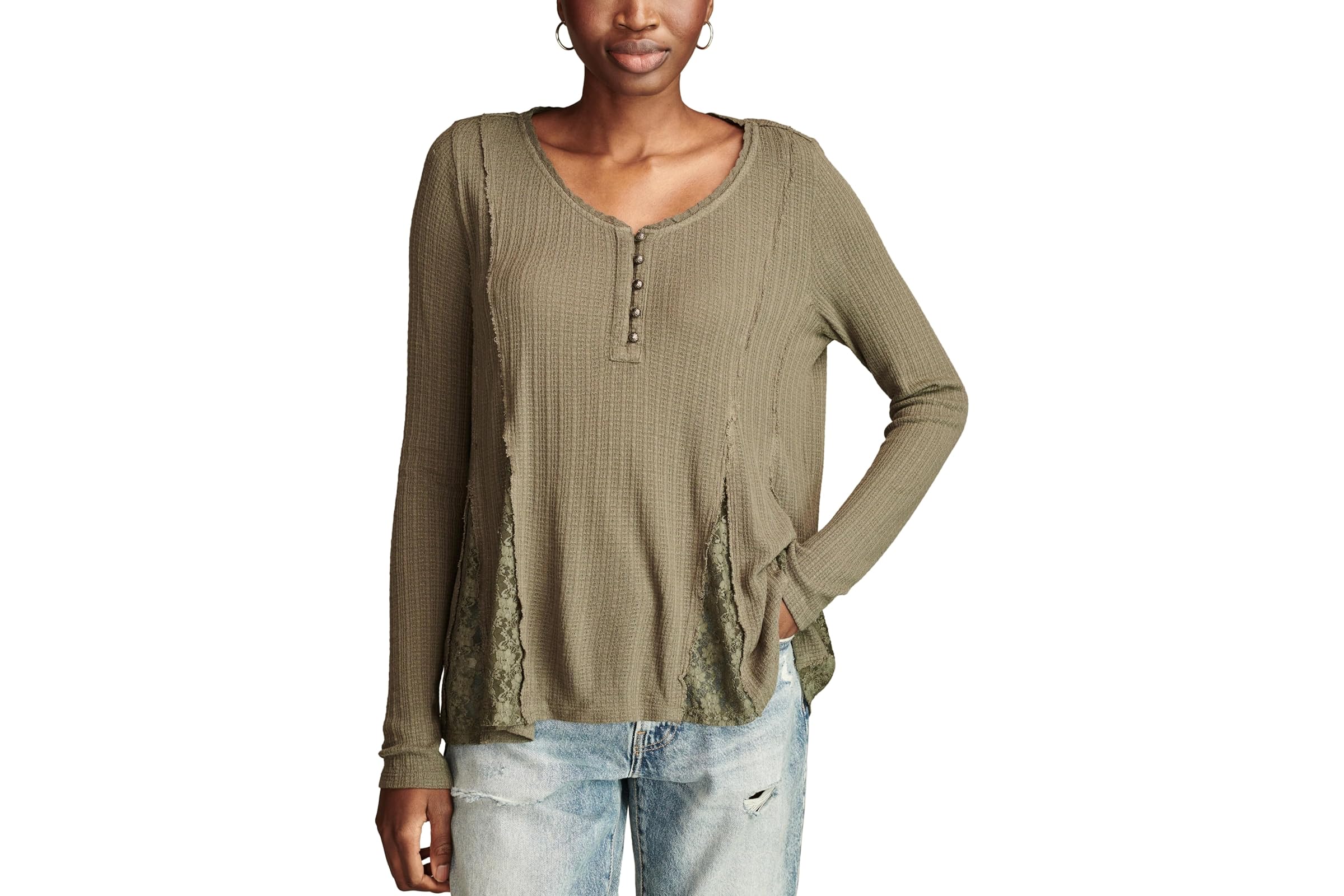 Lucky Brand Lace Godet Swing Henley 4890₽