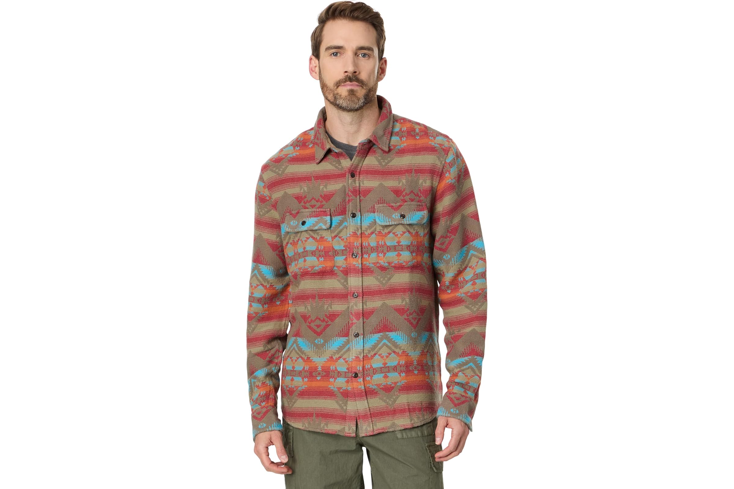 Мужская рубашка Lucky Brand Jacquard Humboldt Utility Shirt 19190₽