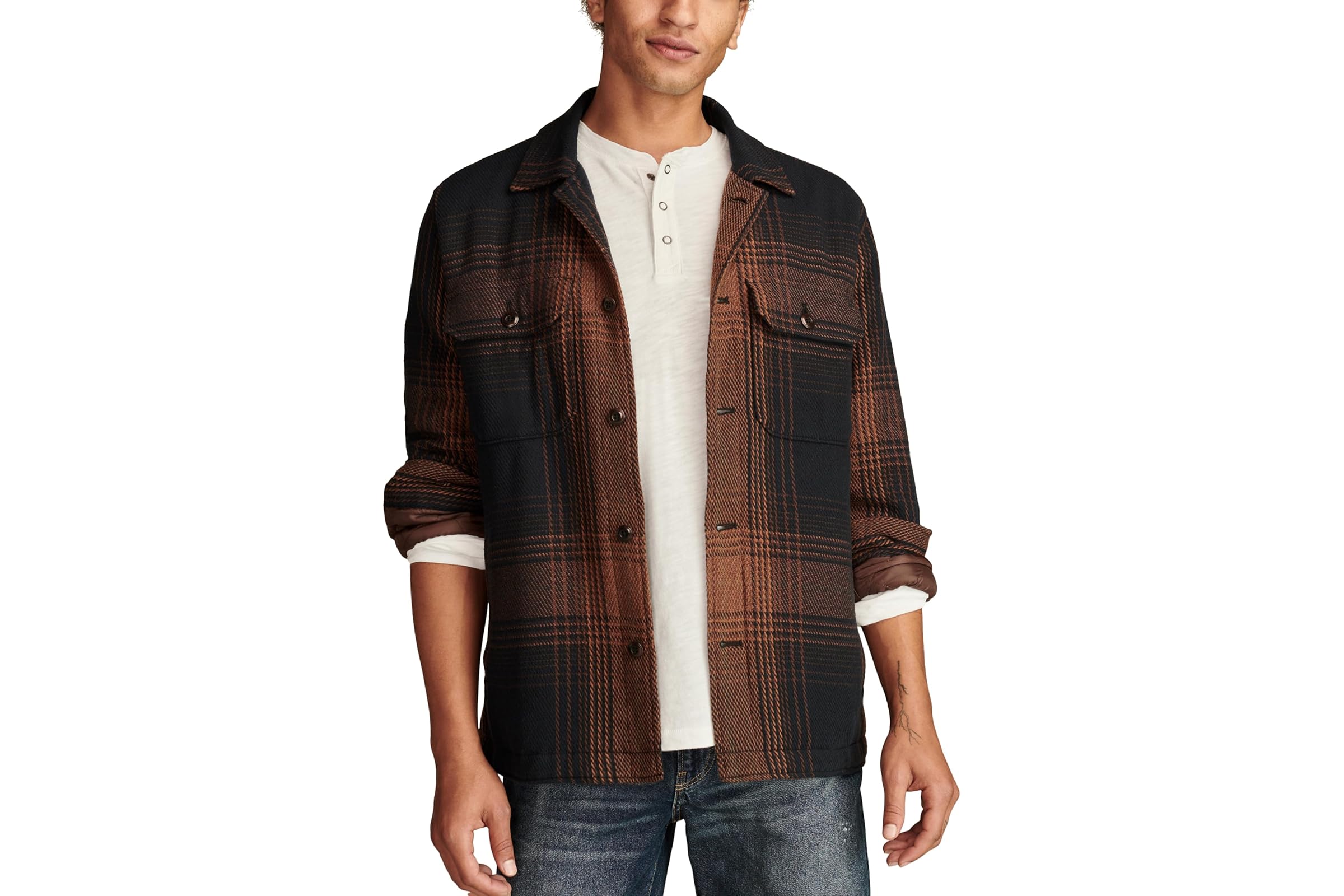 Мужская толстовка Lucky Brand Plaid Shirt Jacket 22590₽
