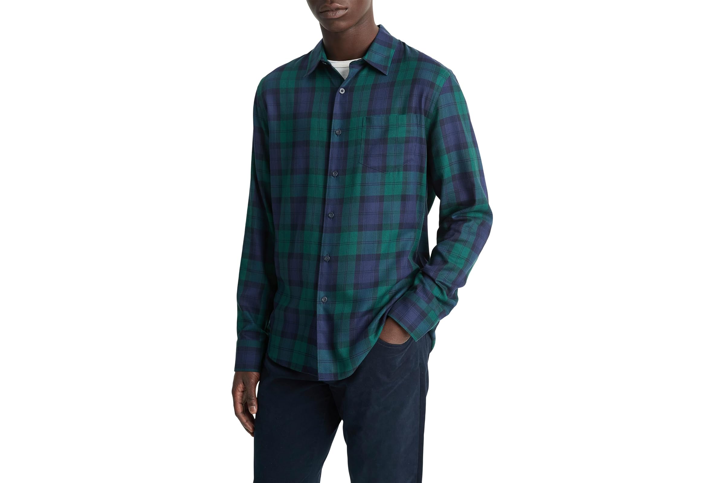 Мужская рубашка Vince Castaic Plaid Long Sleeve 20390₽