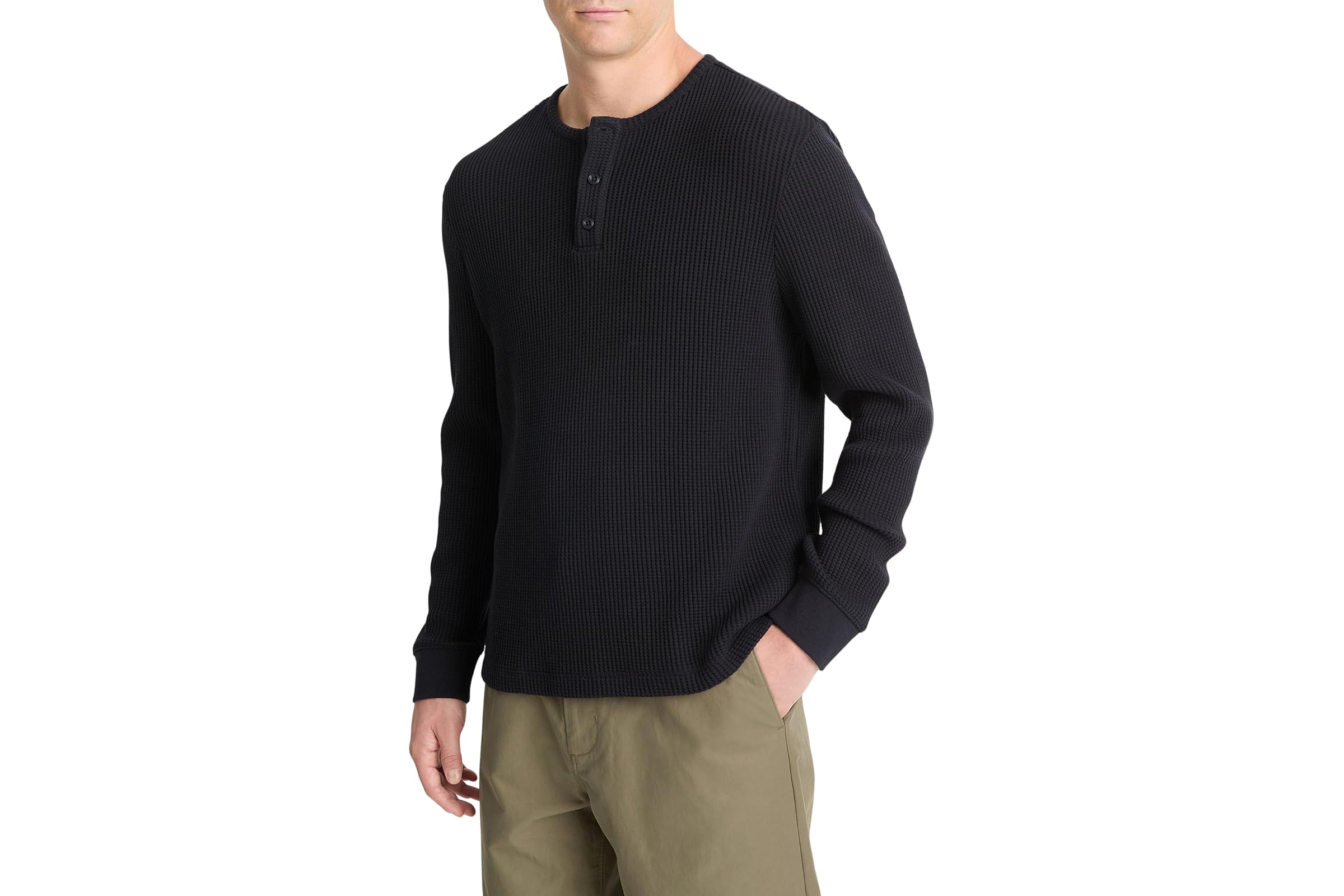 Мужская рубашка Vince Chunky Waffle Long Sleeve Henley 33390₽