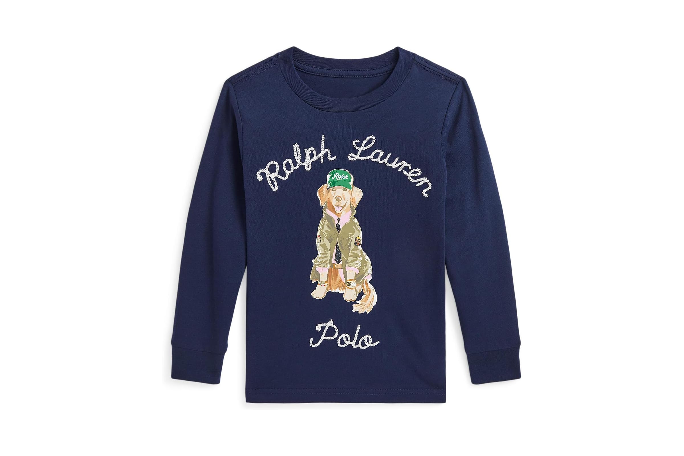 Мужская рубашка Polo Ralph Lauren Kids Dog-Print Cotton Long Sleeve Tee ToddleLittle Kid 8490₽
