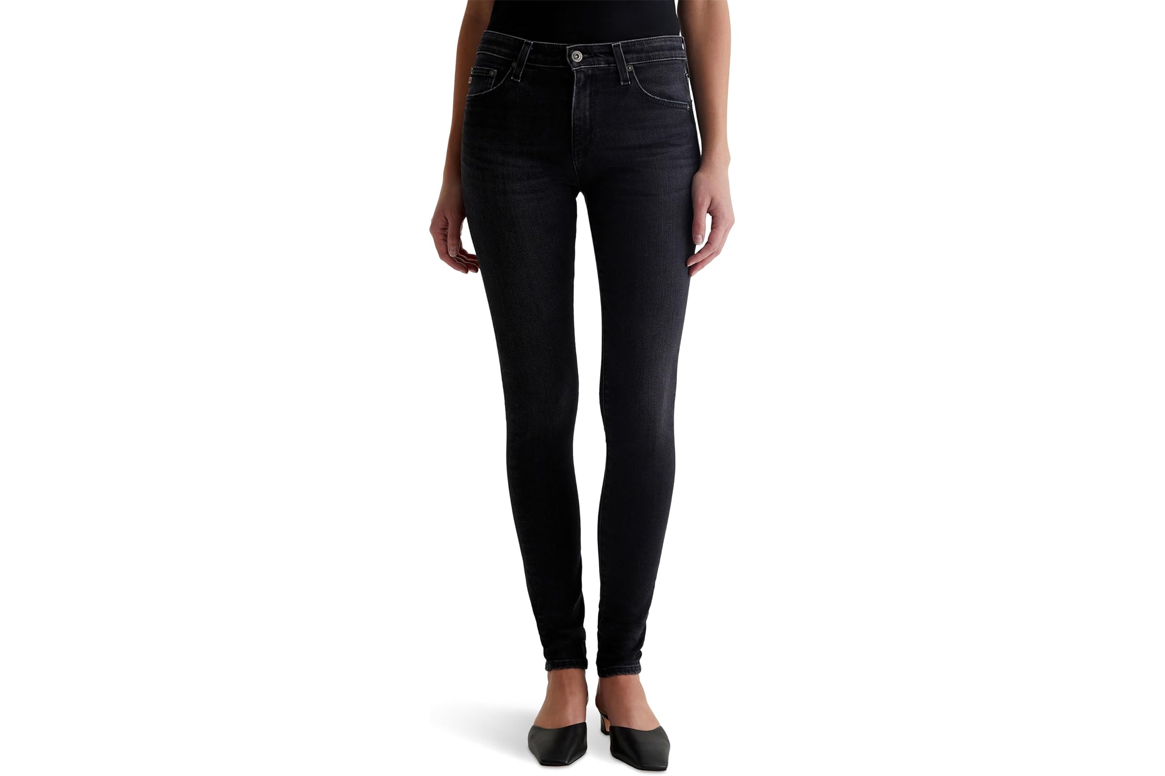 Джинсы AG Jeans Farrah Mid-Rise Skinny Jeans in 2 Years Ginza
