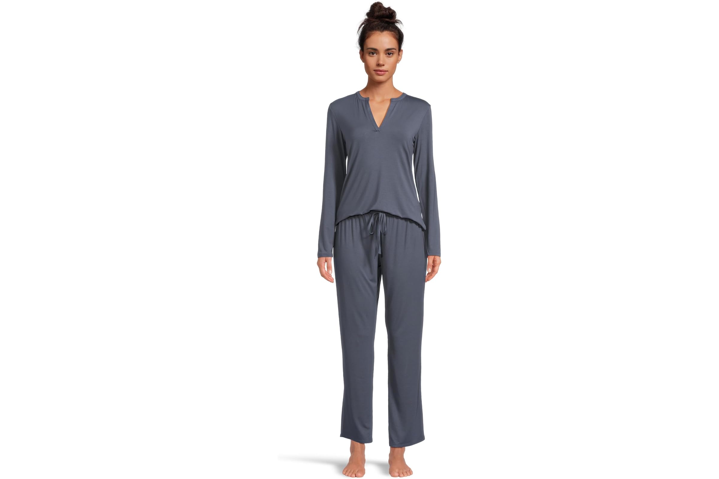 Natori Feathers Essentials Long Sleeve Pj Set