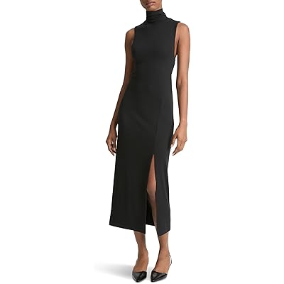 Платье Vince Sleeveless Turtleneck Dress with Side Slit