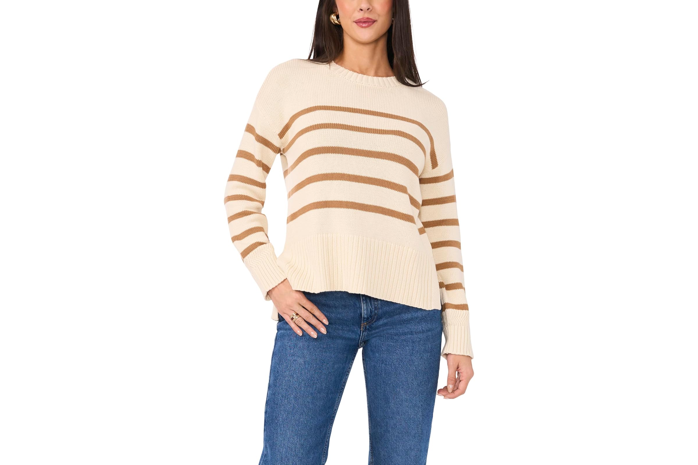 Vince Camuto Mock Neck With Stripes 13490₽