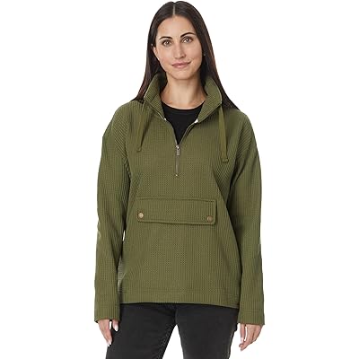 L.L.Bean Birchwood Brushed Waffle Anorak mountain spruce