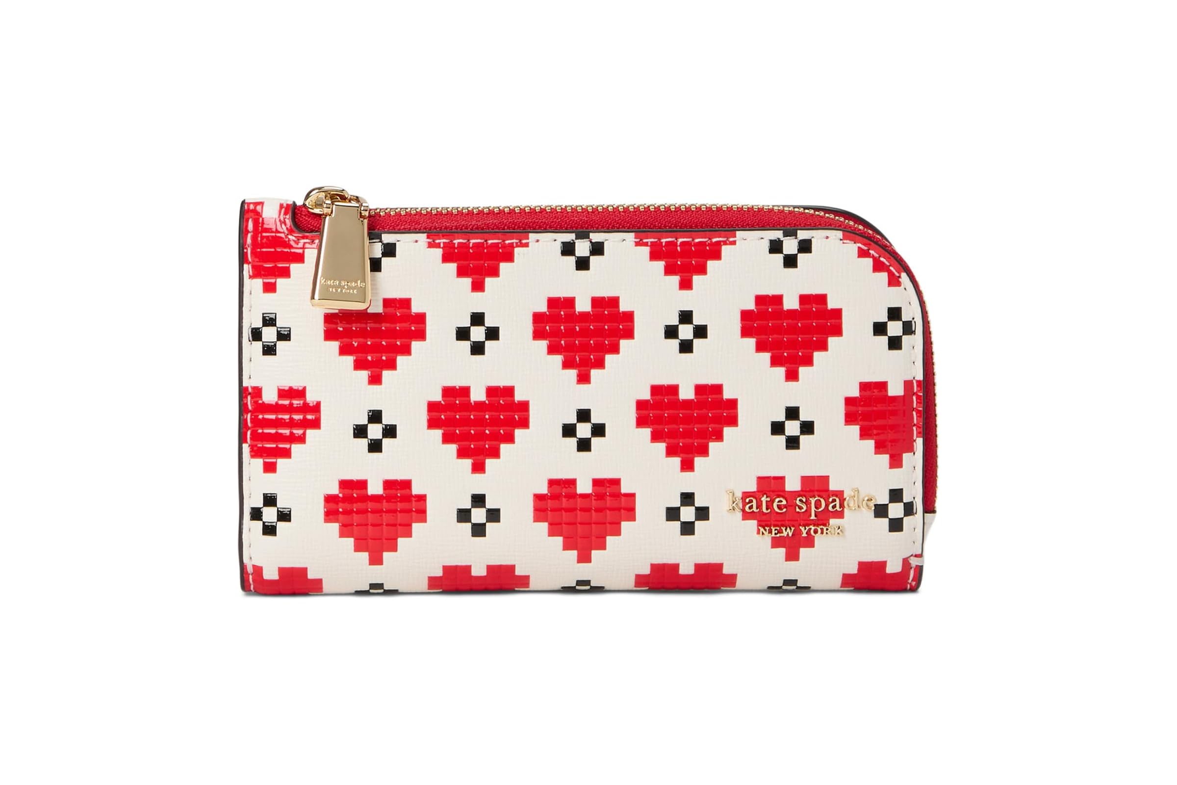 Сумка Kate Spade New York Devin Pixel Hearts Embossed Saffiano Leather Small Slim Bifold Wallet 21590₽
