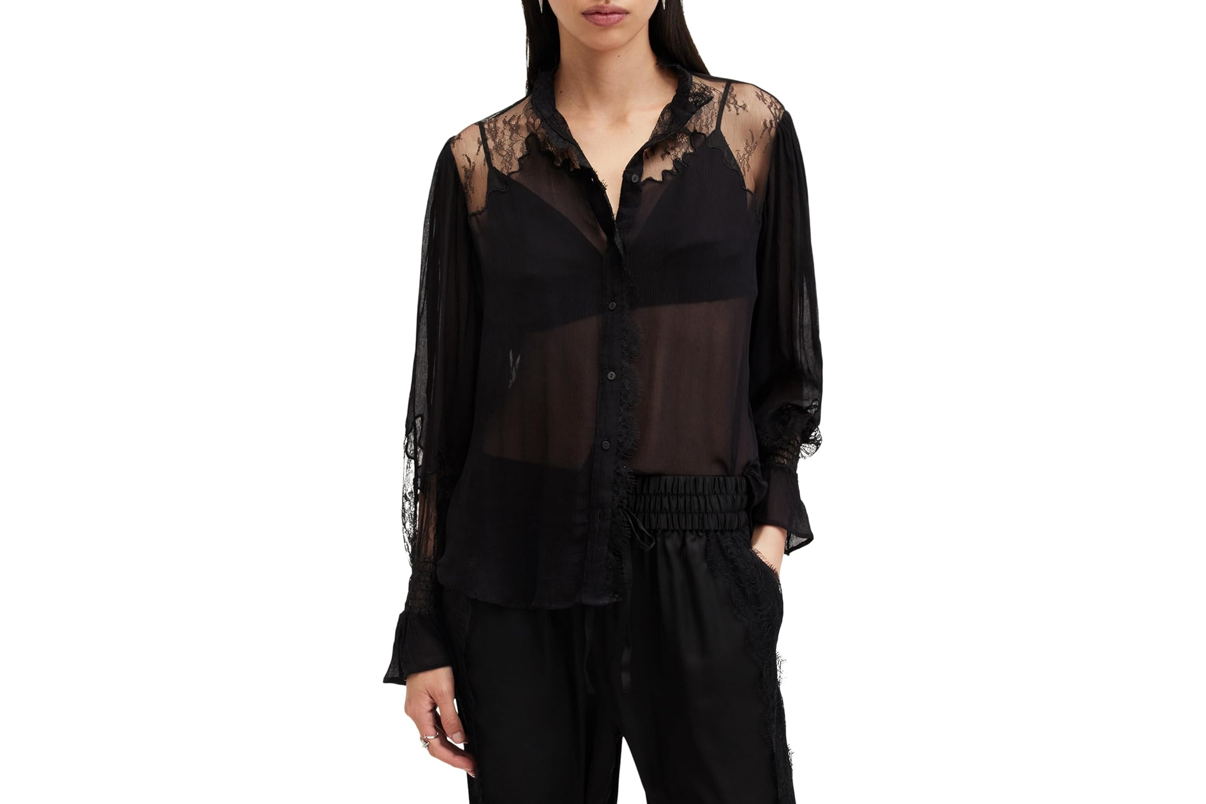 AllSaints Rory Lace Shirt