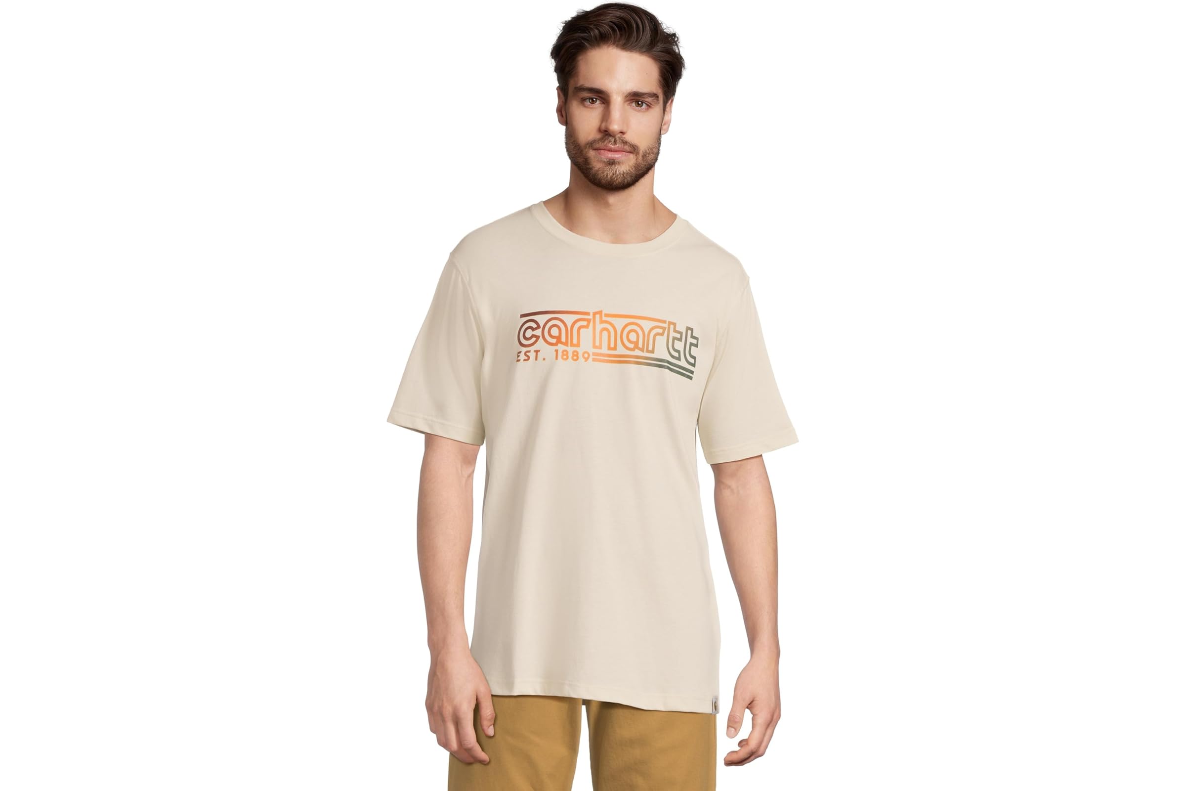 Мужская рубашка Carhartt Relaxed Fit Lightweight Short-Sleeve Logo Graphic T-Shirt 4790₽