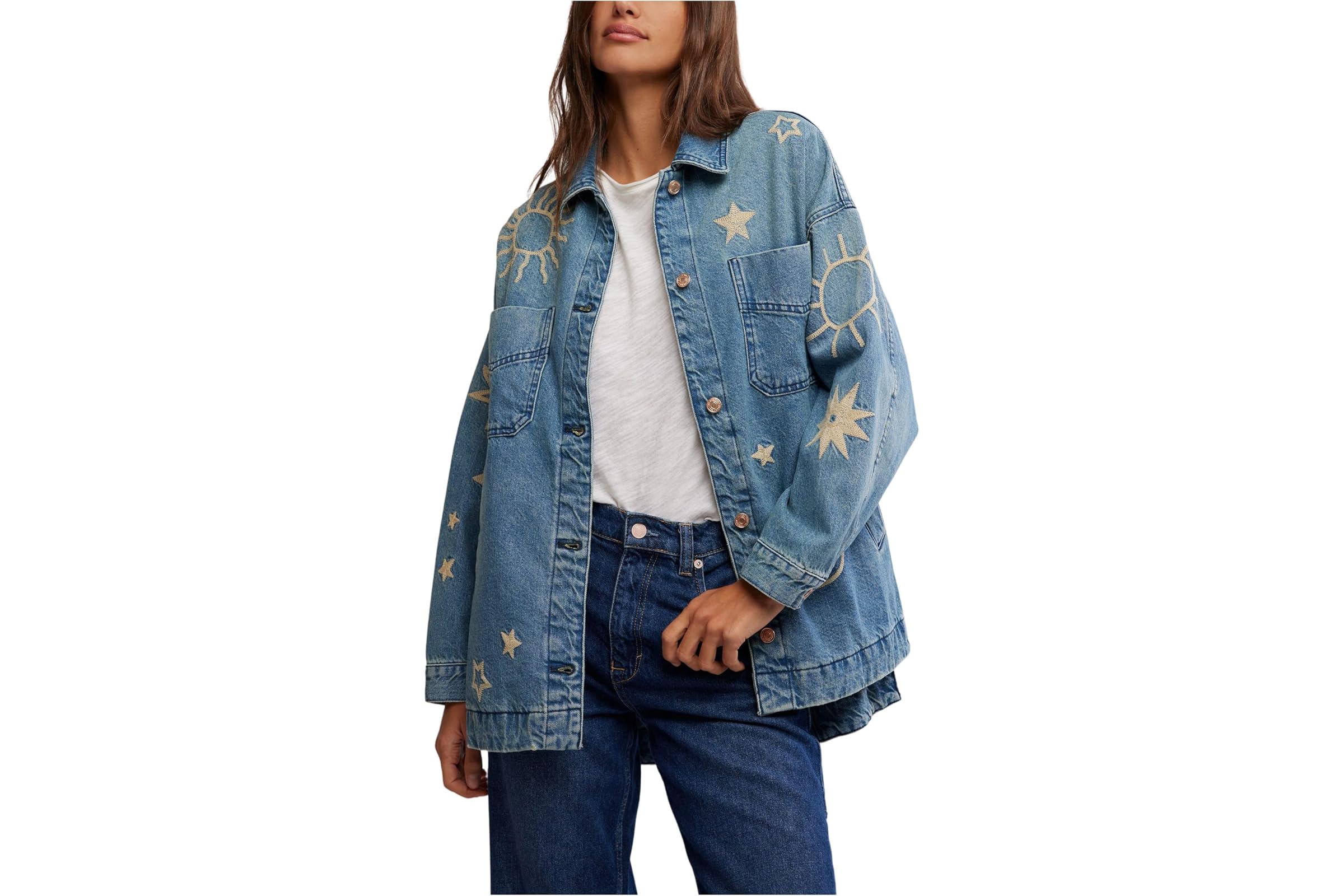 Free People Madison City Embroidered 40090₽