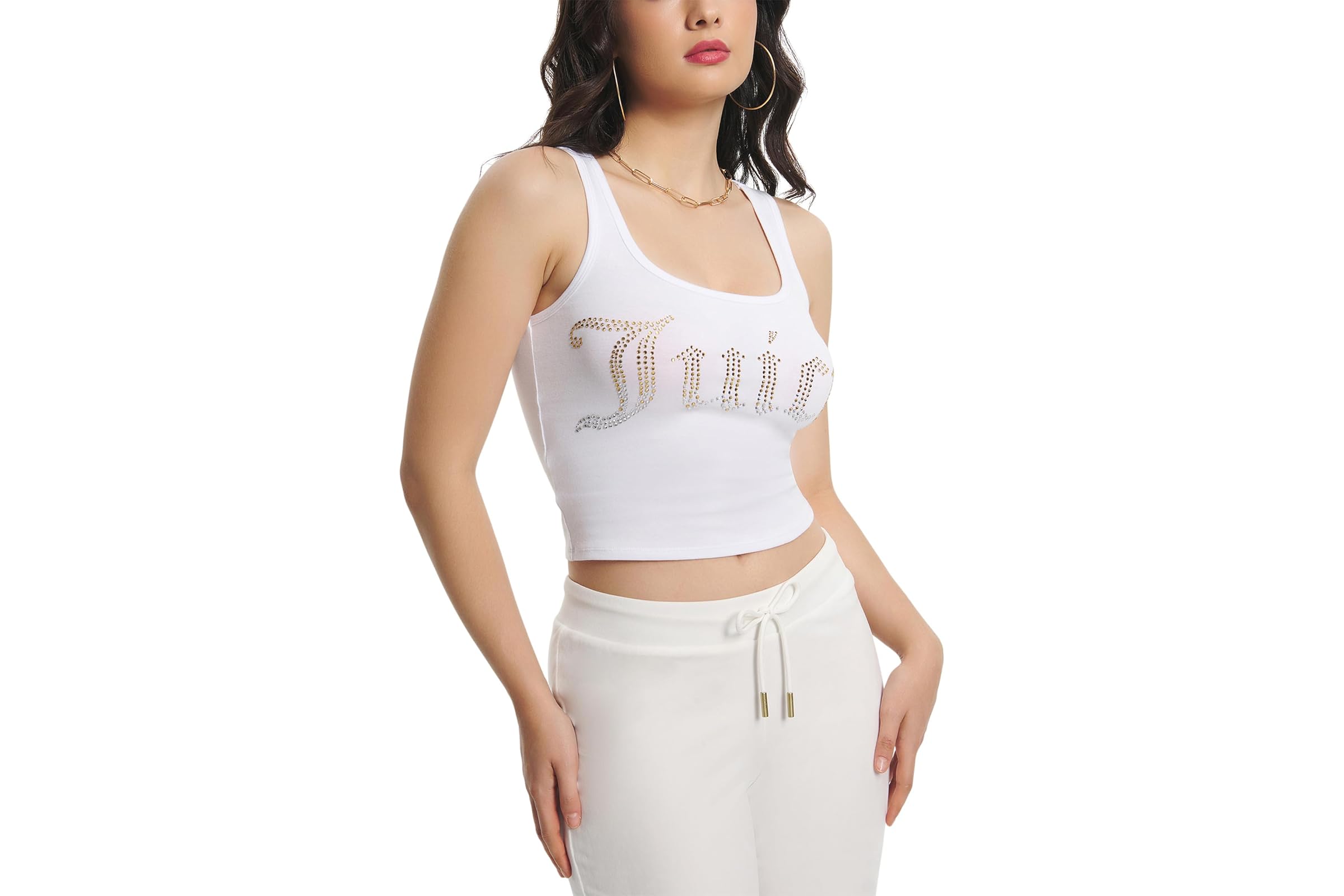 Juicy Couture Basic Fitted Cropped Tank With Ombre Hotfix 7090₽