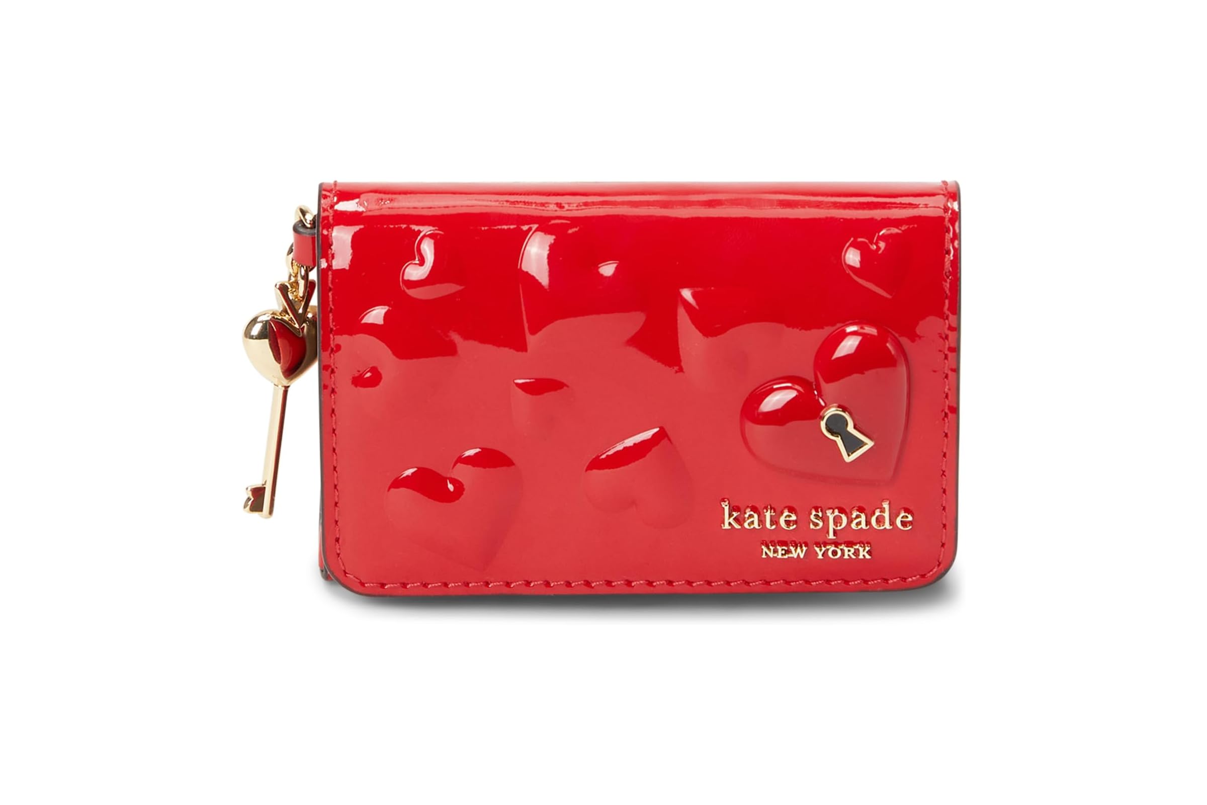 Кошелек Kate Spade New York Key To My Heart Embossed Patent Leather Flap Card Case 22290₽