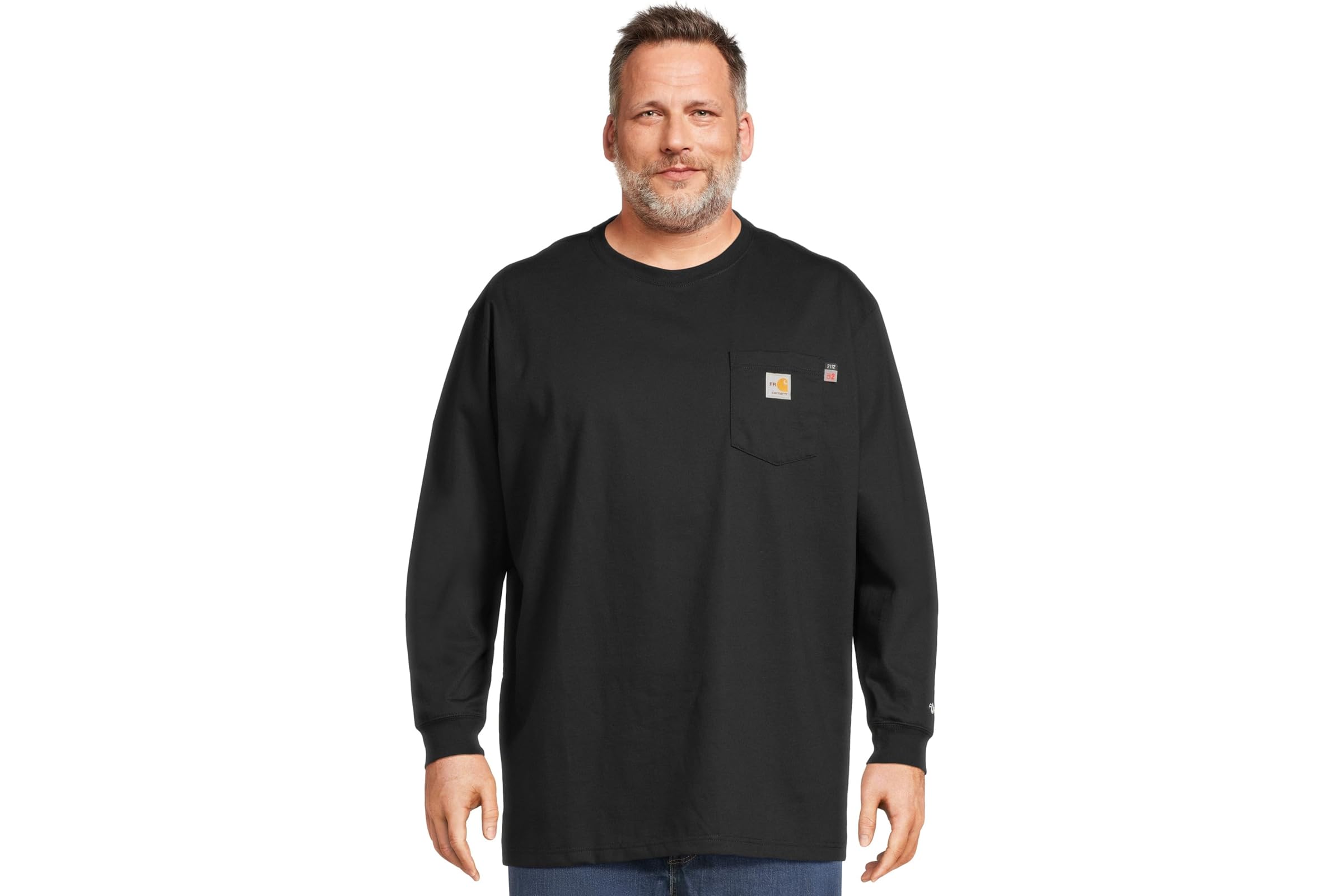 Мужская рубашка Carhartt Big - Tall Flame Resistant Force Loose Fit Midweight Long-Sleeve Pocket T-Shirt 14590₽