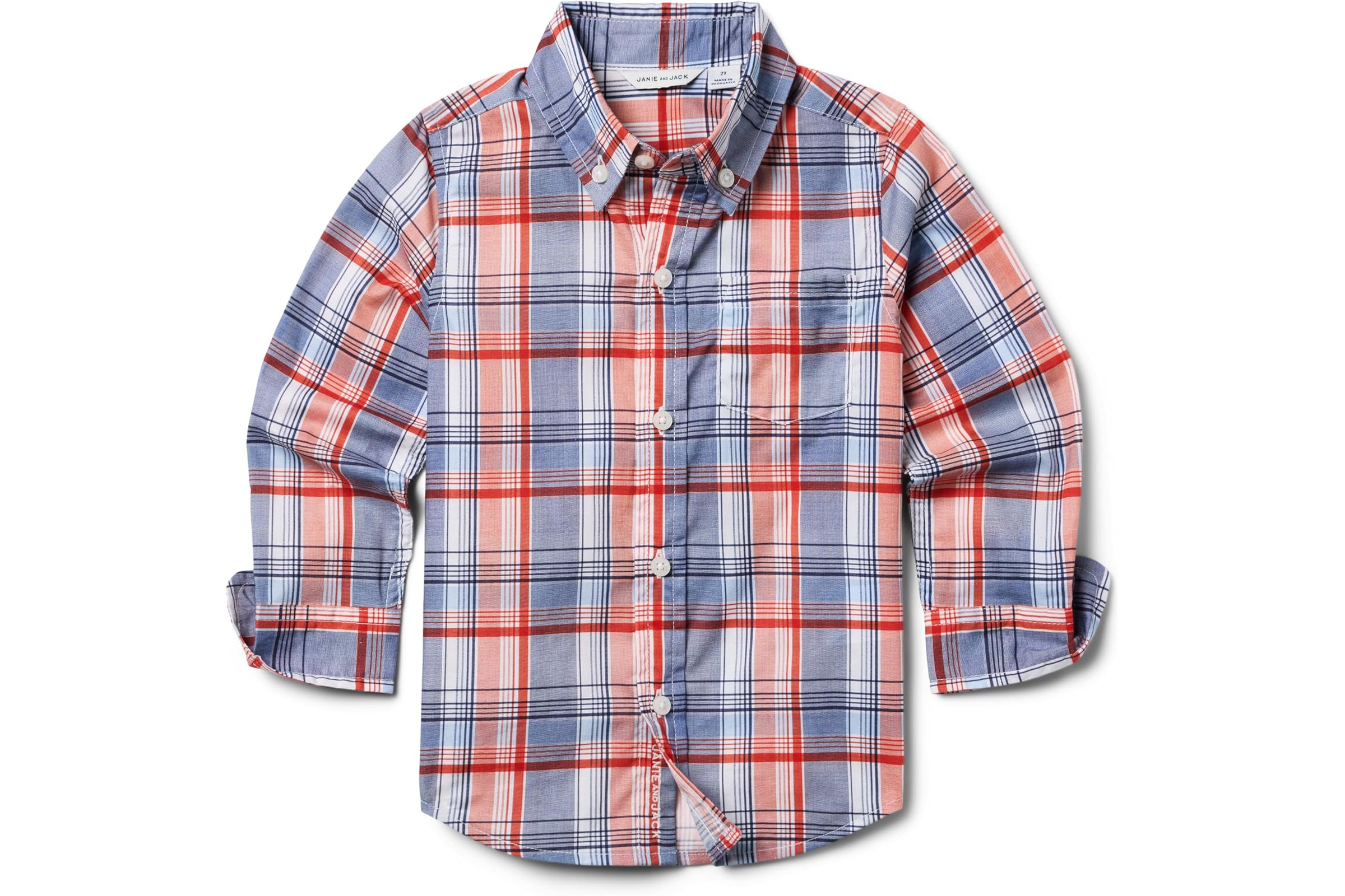 Мужская рубашка Janie and Jack Madras Plaid Shirt ToddlerLittle KidBig Kid 6290₽