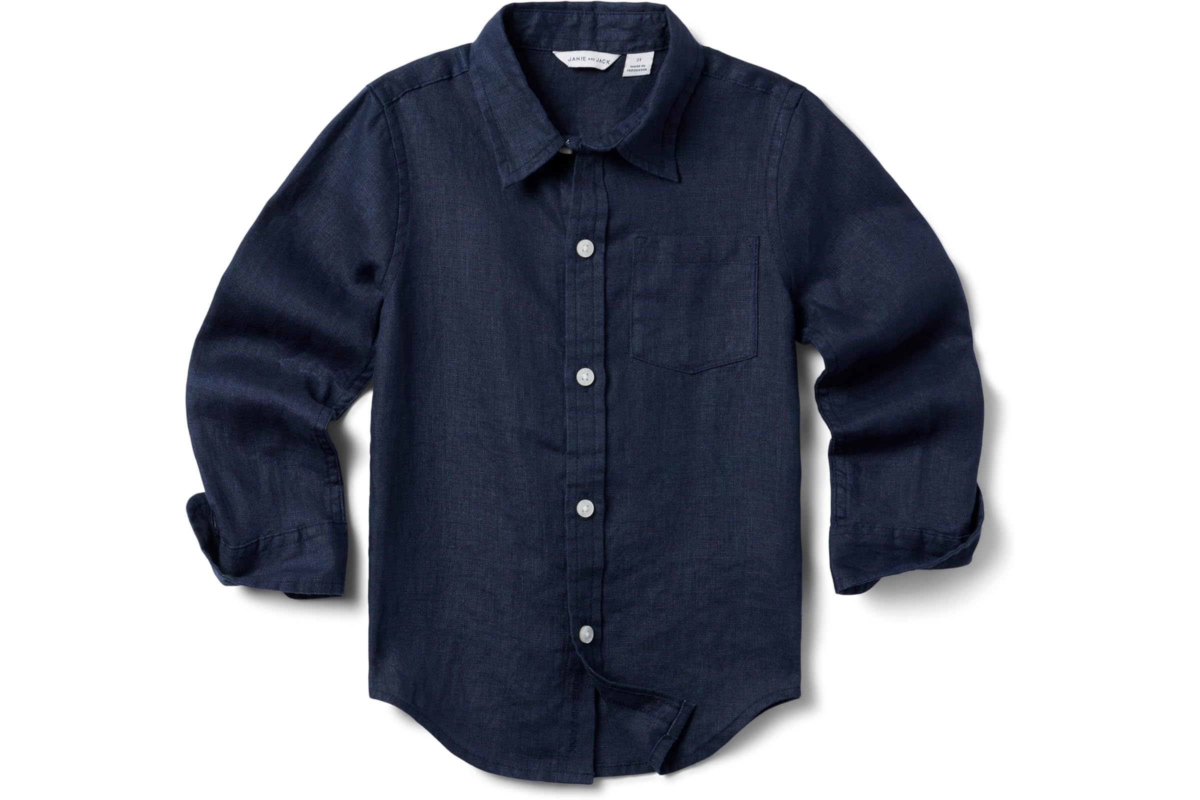 Мужская рубашка Janie and Jack Linen Roll-Up Shirt ToddlerLittle KidBig Kid 7390₽