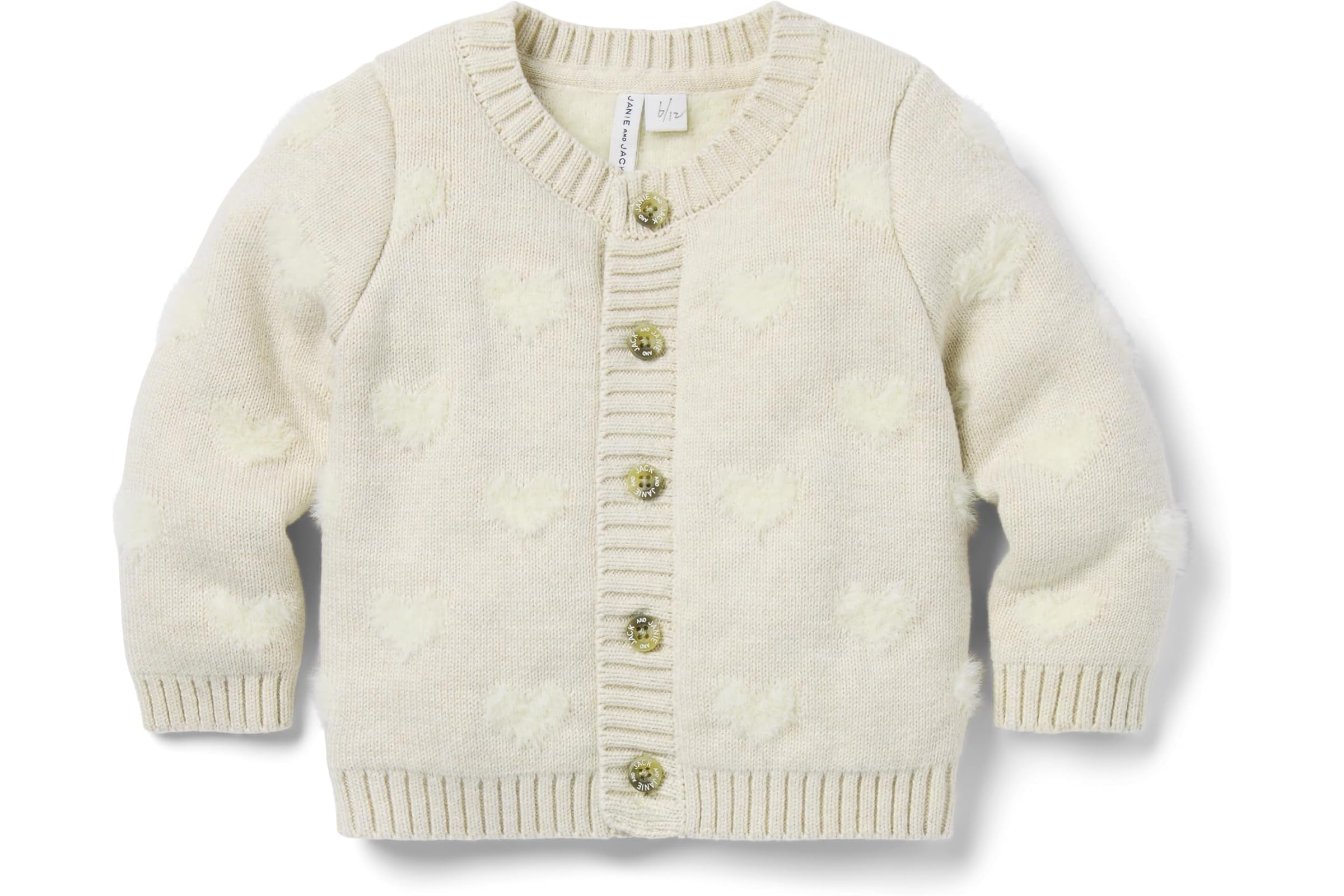 Janie and Jack Fuzzy Heart Cardigan Infant 7690₽